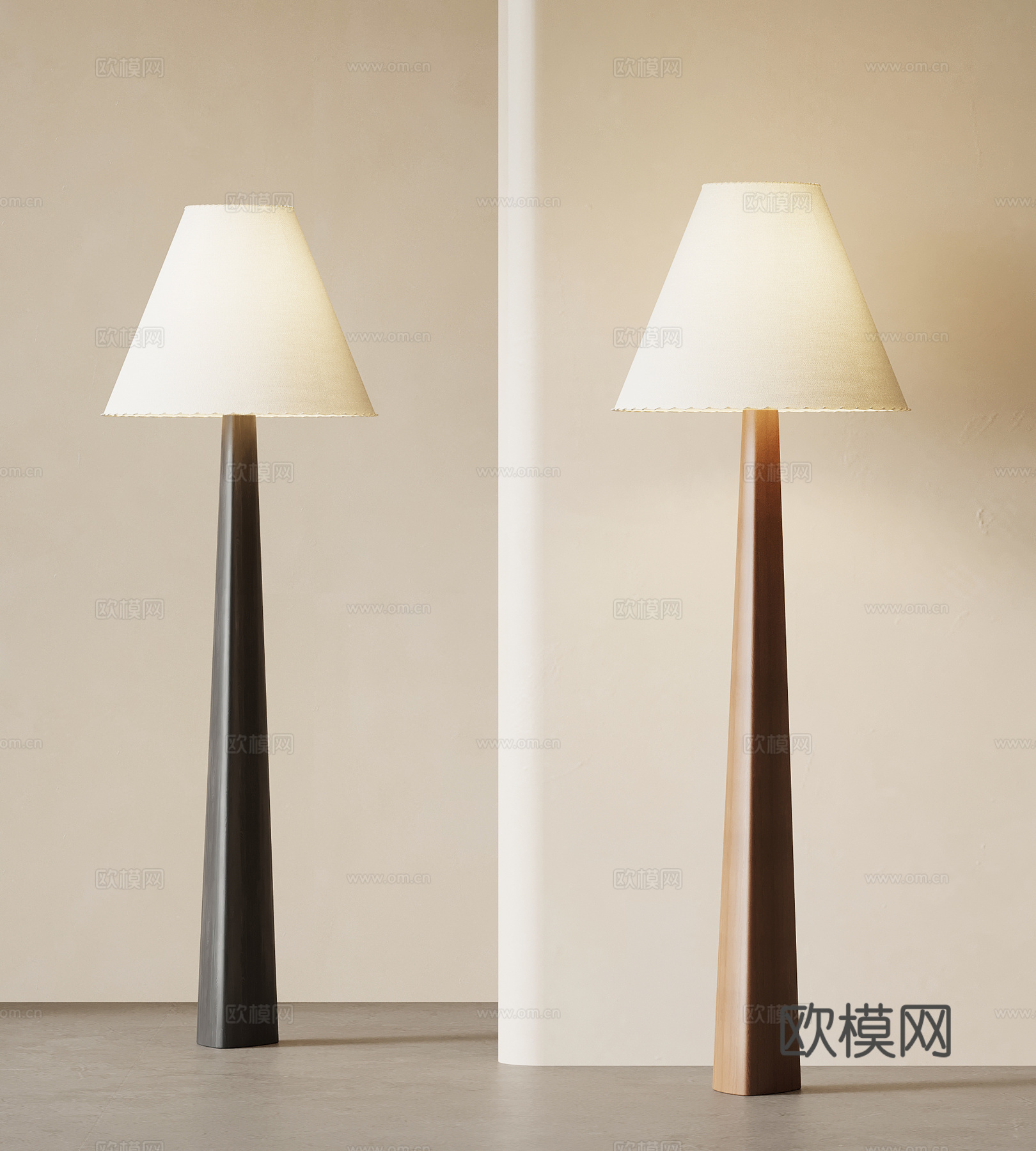 法式中古落地灯su模型