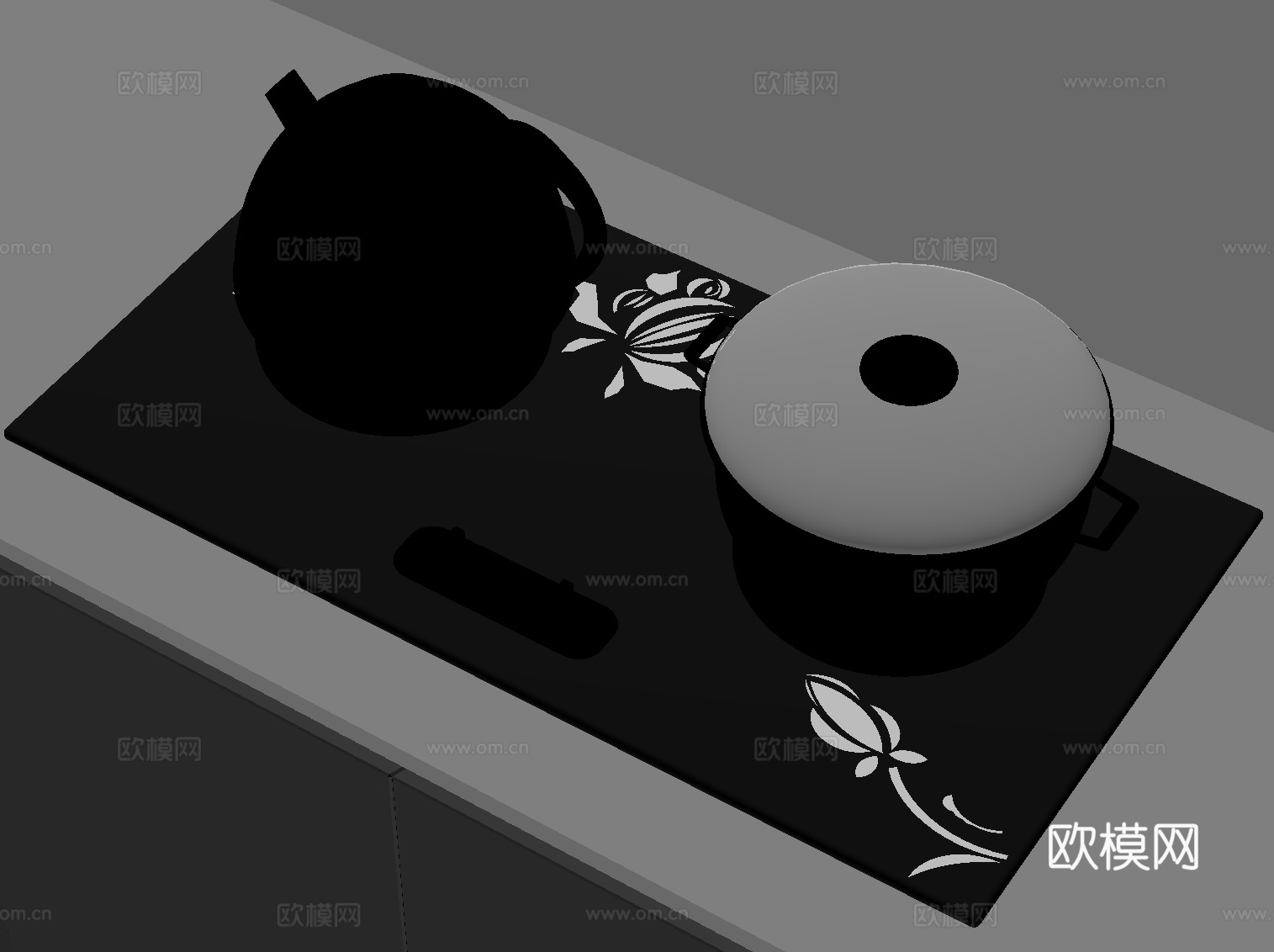 现代灶具 燃气灶 煤气灶su模型