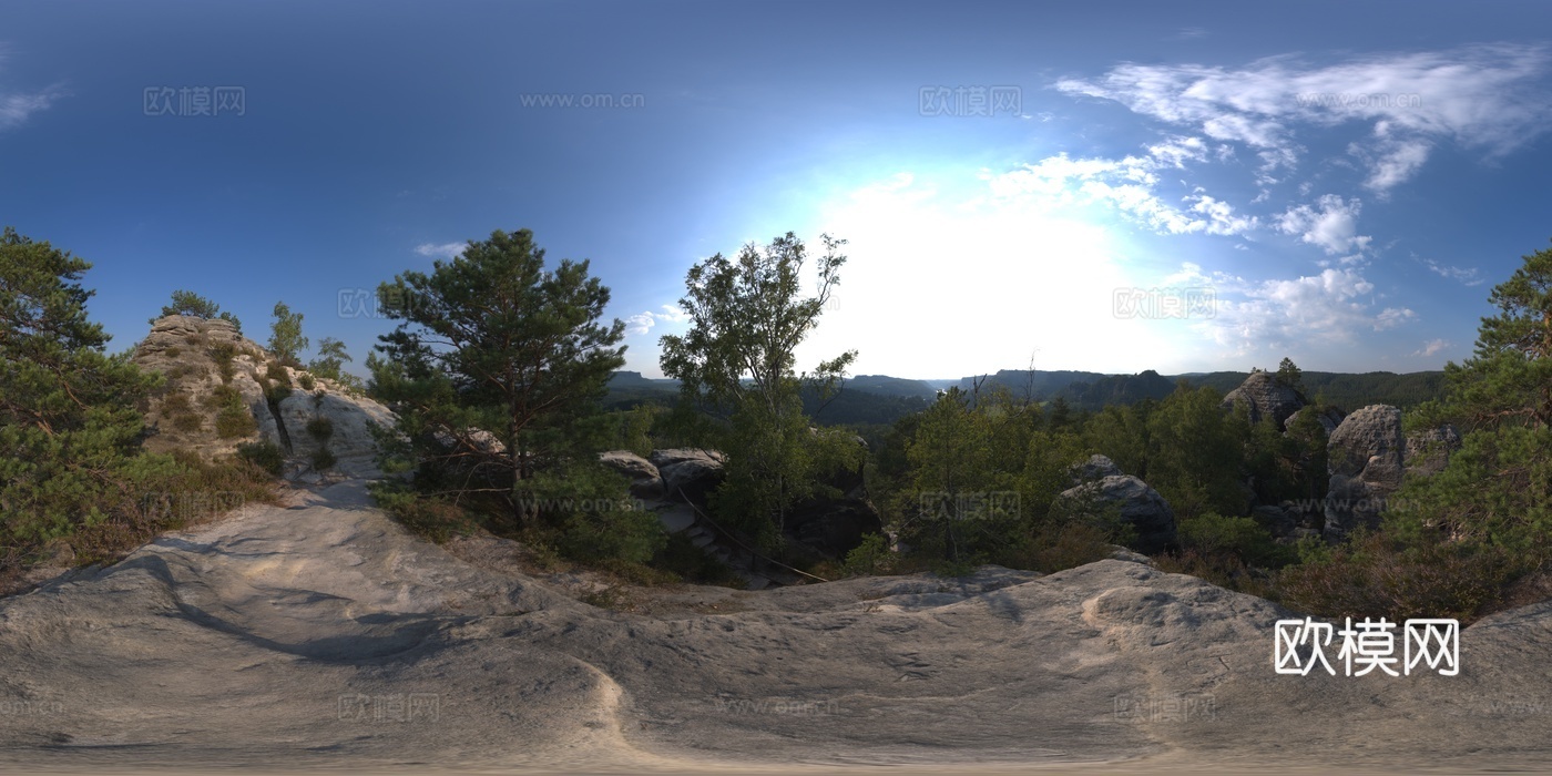 户外自然风景树木大山HDR