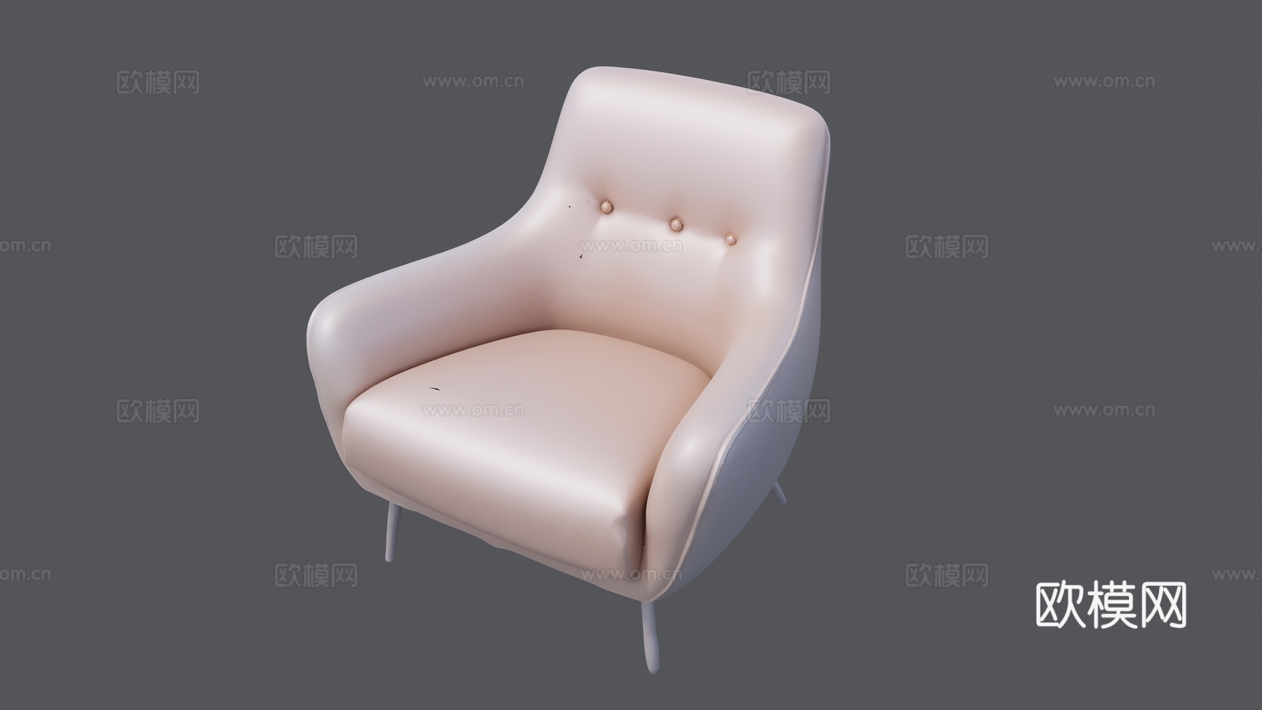 现代简约休闲单人沙发su模型