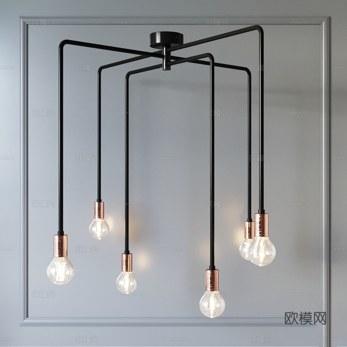 N-AXIS吊灯3d模型下载
