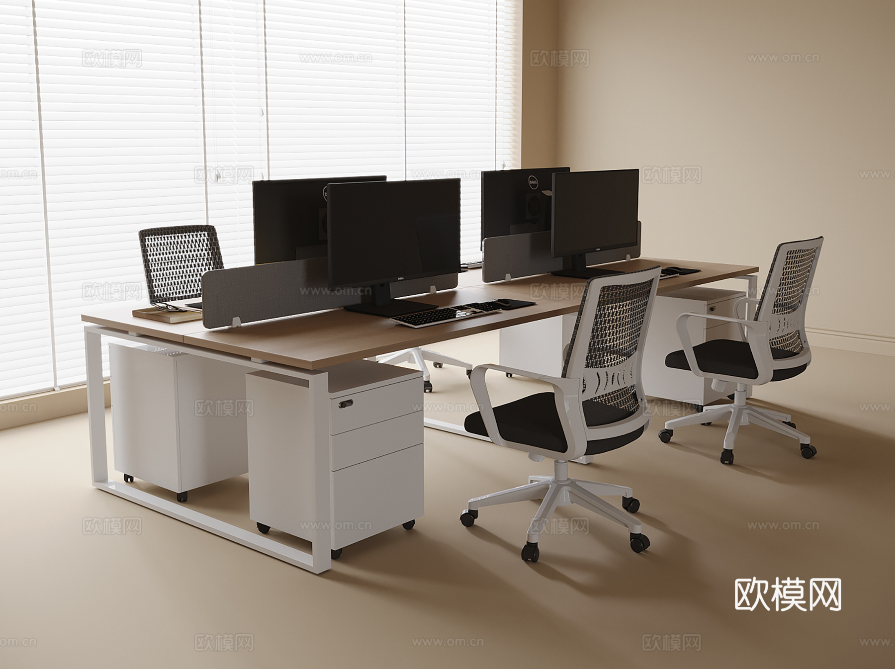 现代办公桌椅 办公椅3d模型下载