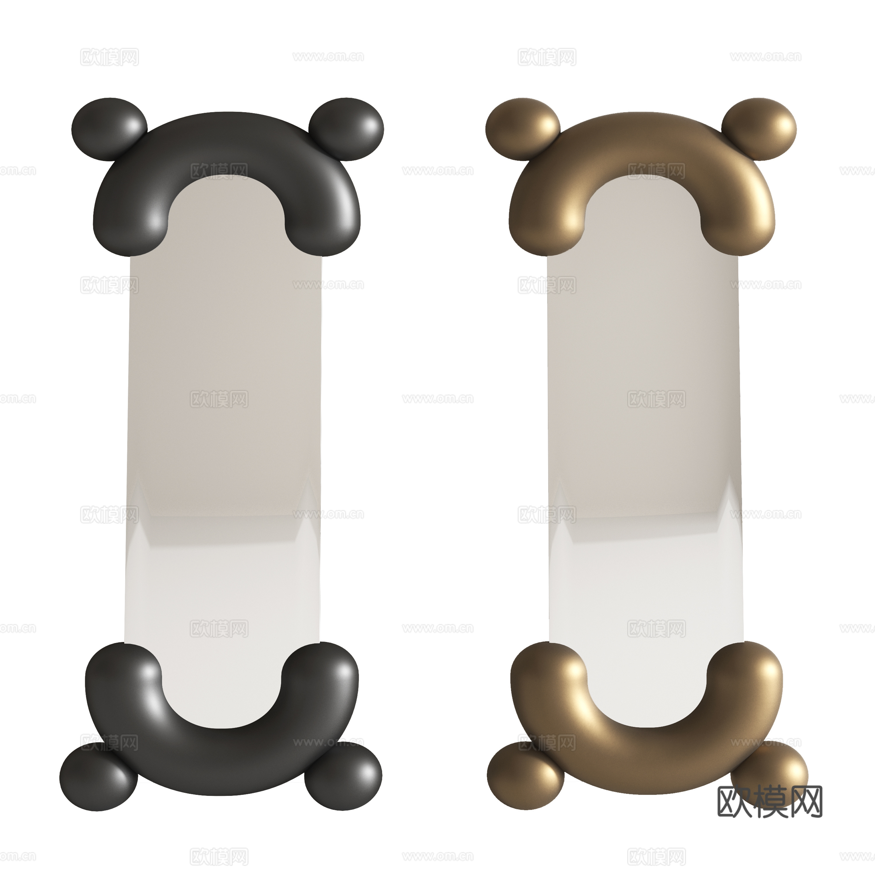 现代装饰镜 全身镜su模型