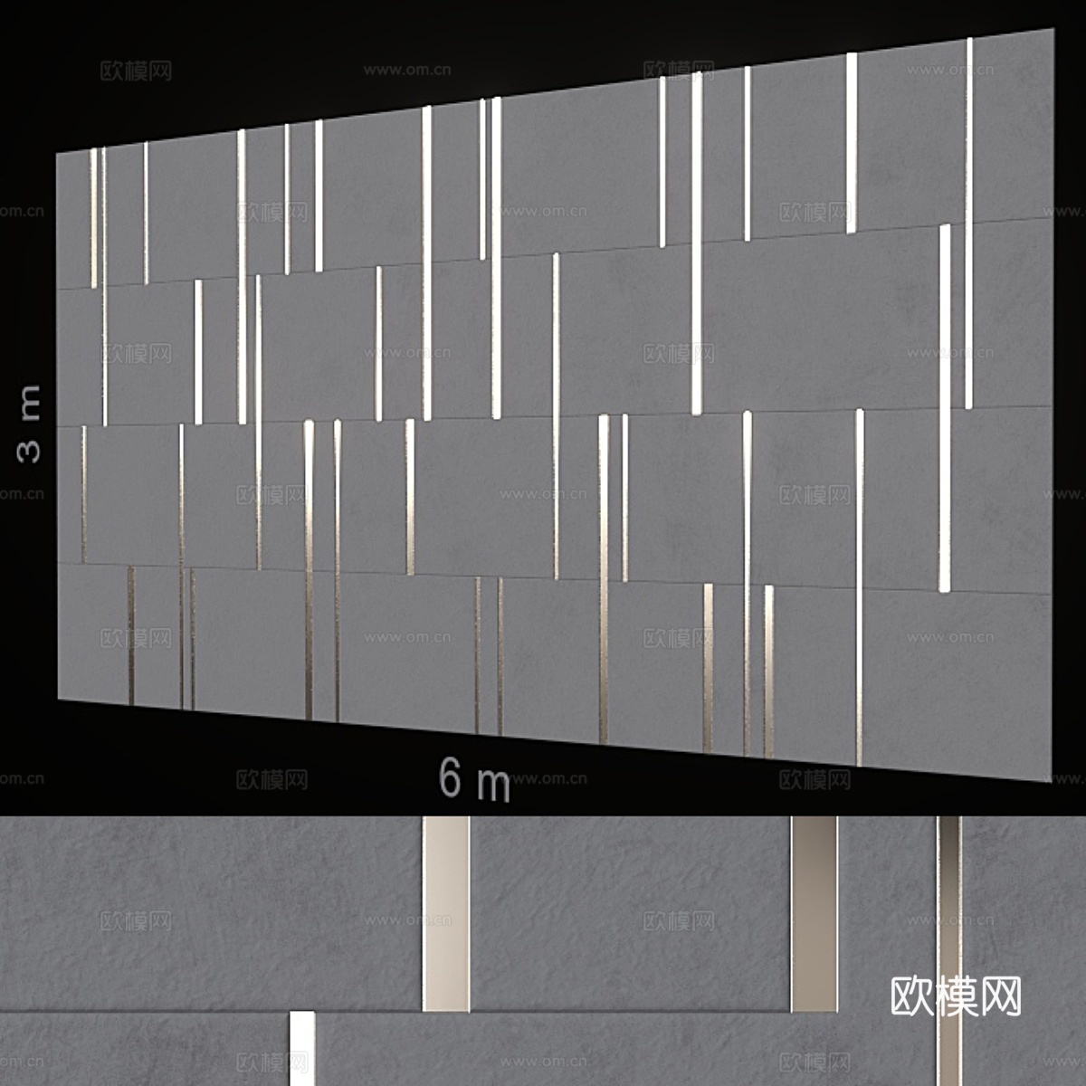 装饰墙 200.3d模型下载
