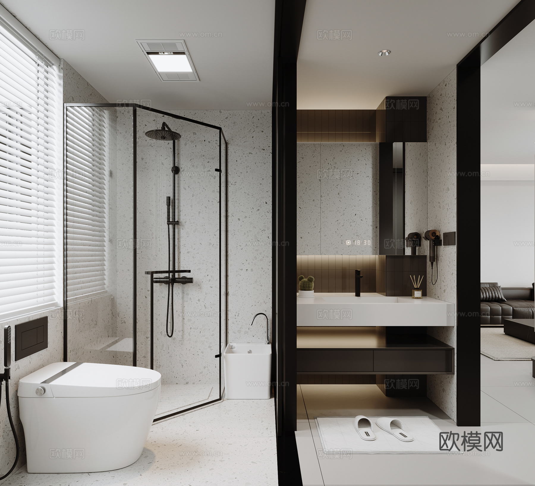 现代黑白灰公卫su模型