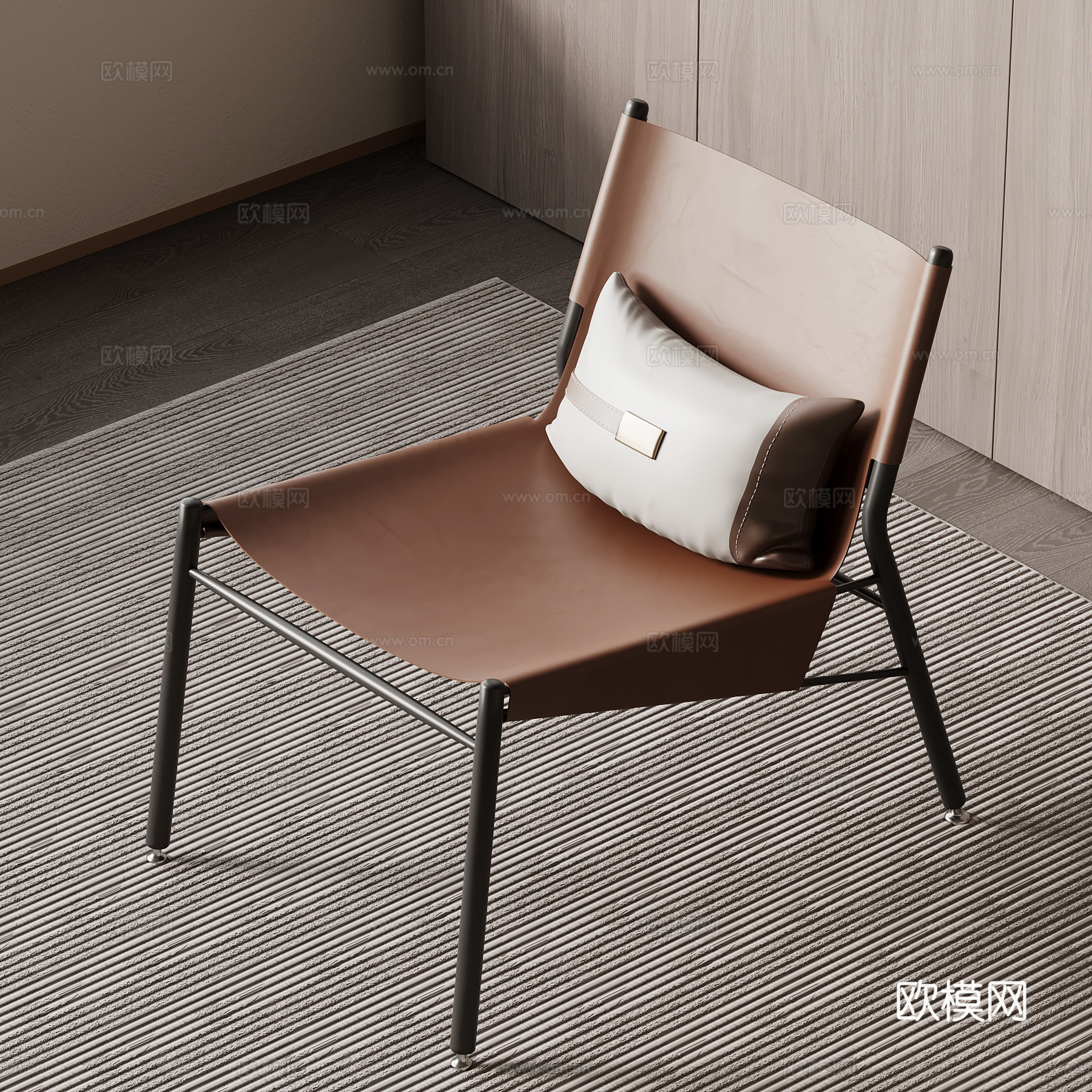 现代意式休闲椅su模型