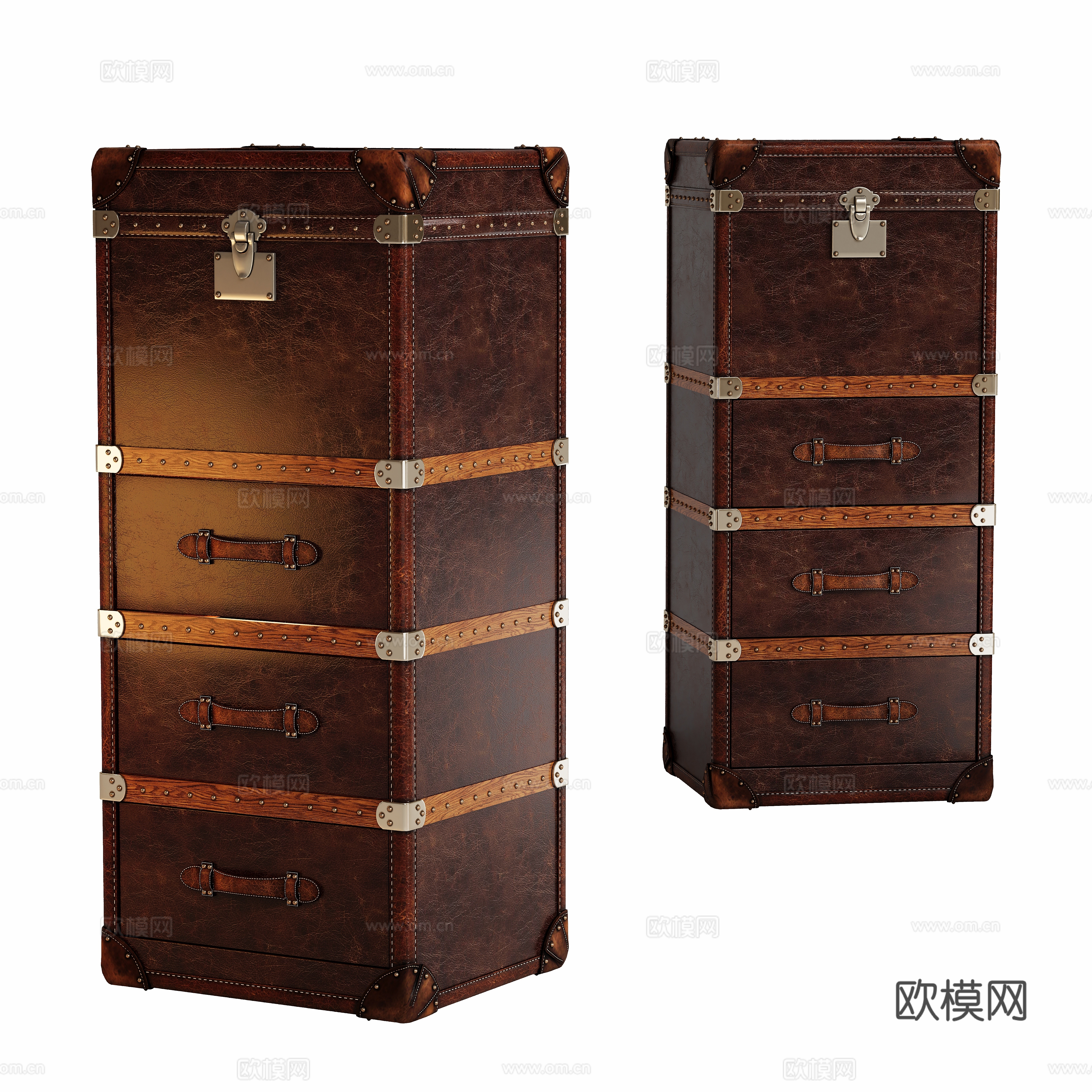 复古高柜斗柜玄关柜su模型