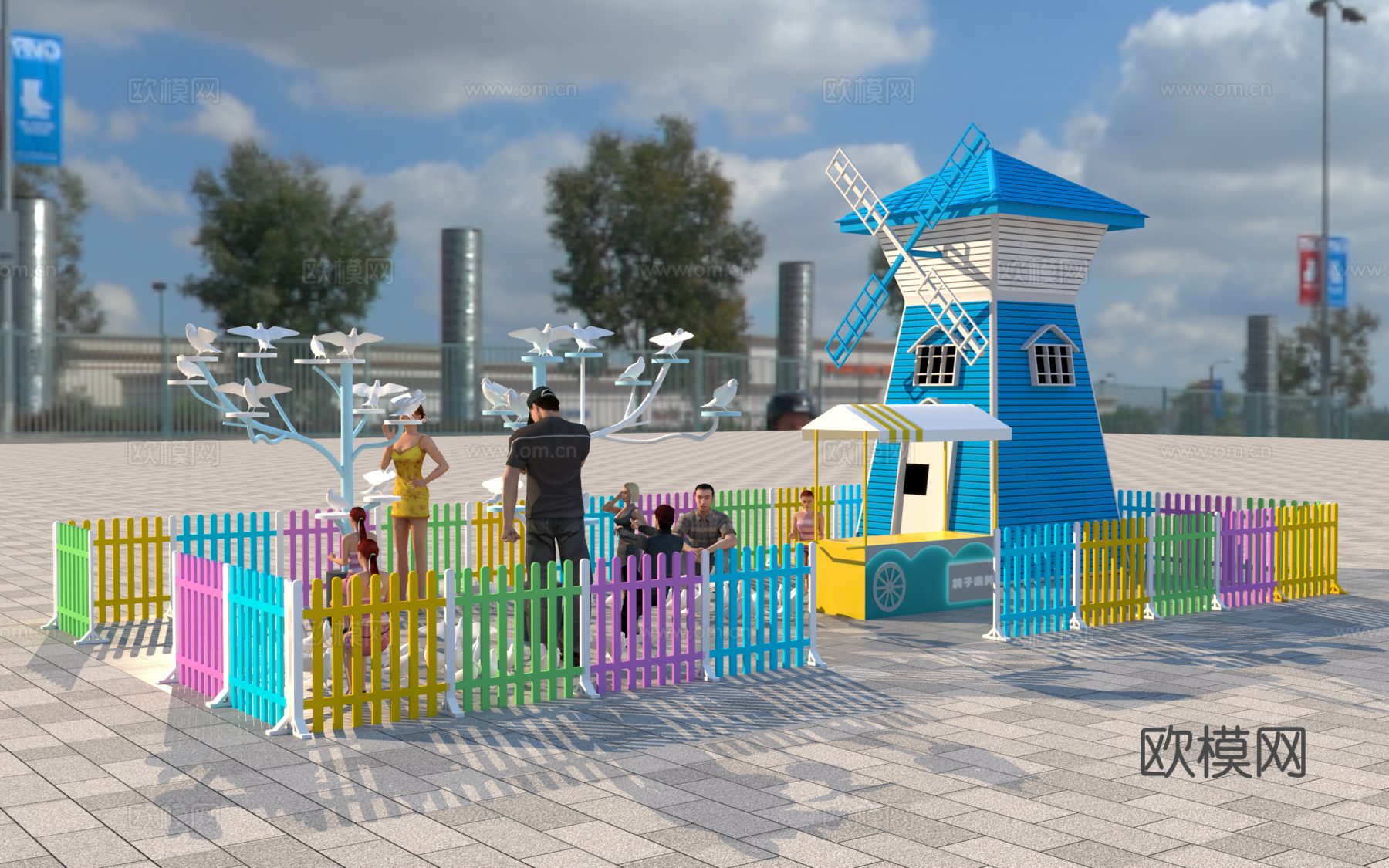 鸽子社3d模型下载