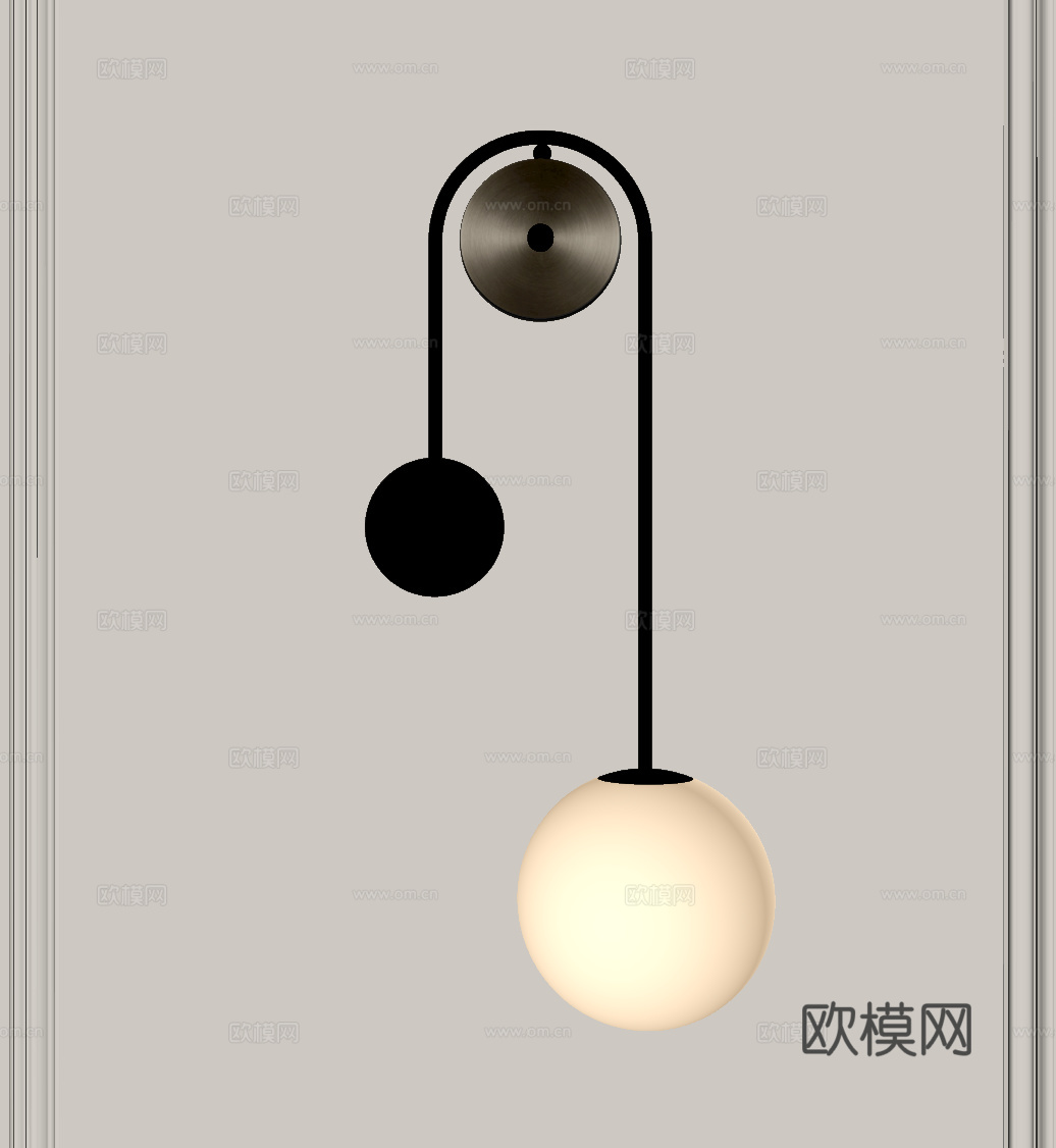 法式壁灯 金属壁灯su模型