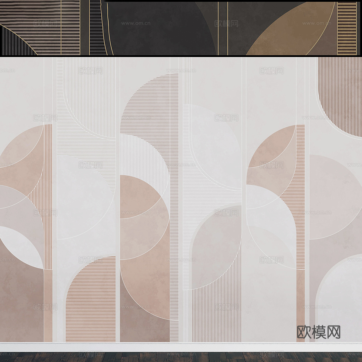 墙布 壁画 墙纸3d模型下载（渲染图3）