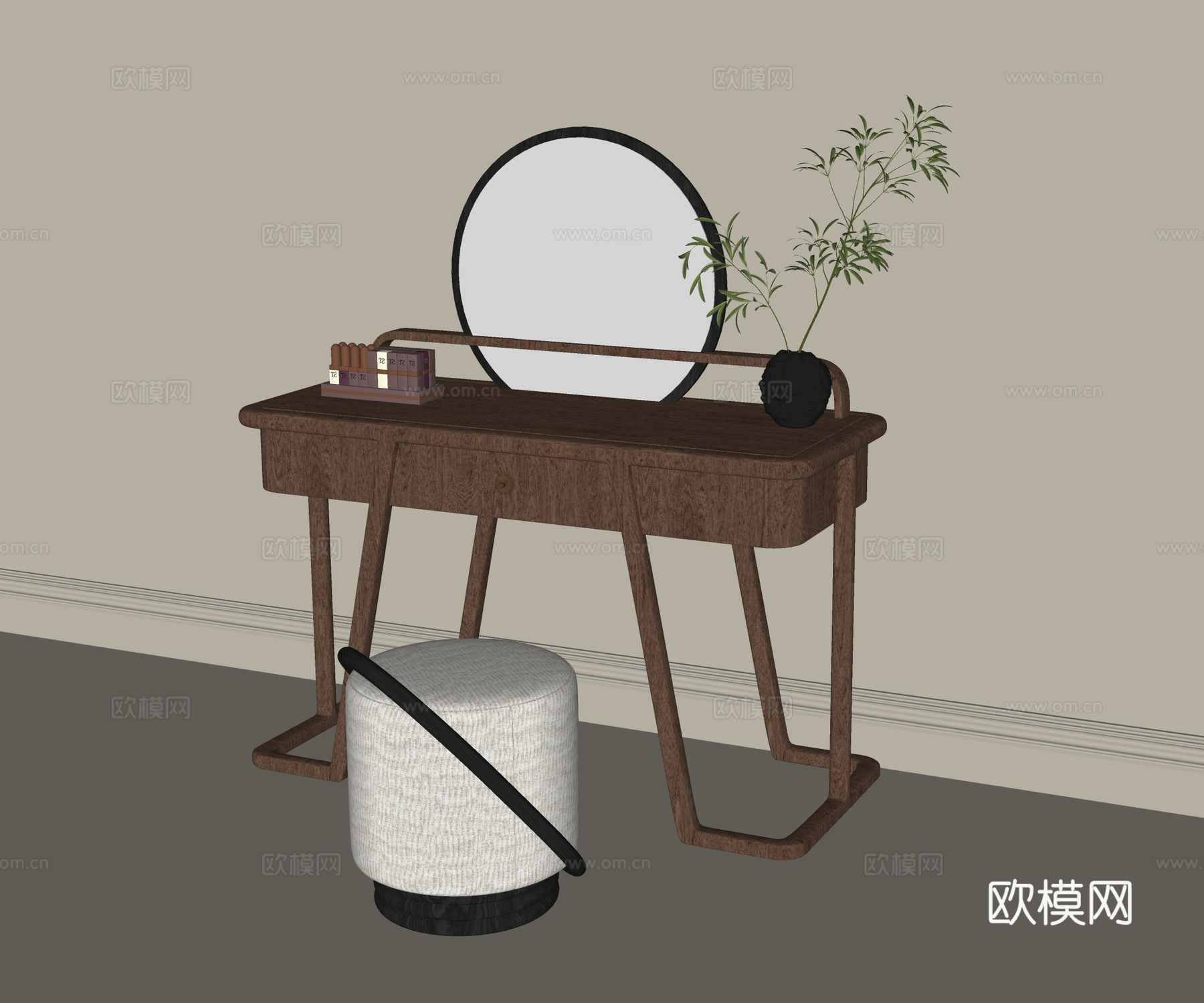 现代梳妆台su模型