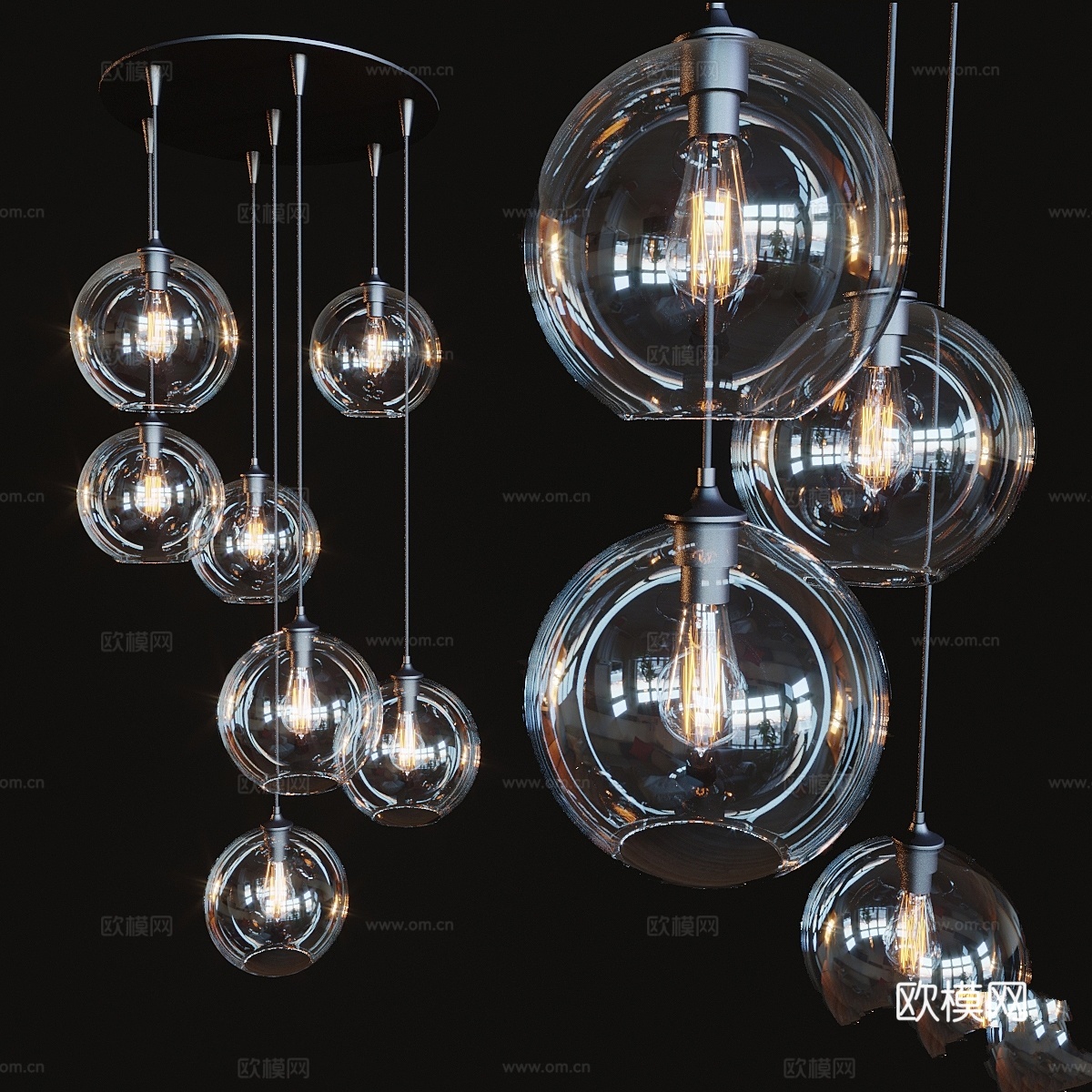 Niche现代圆形灯-73d模型下载