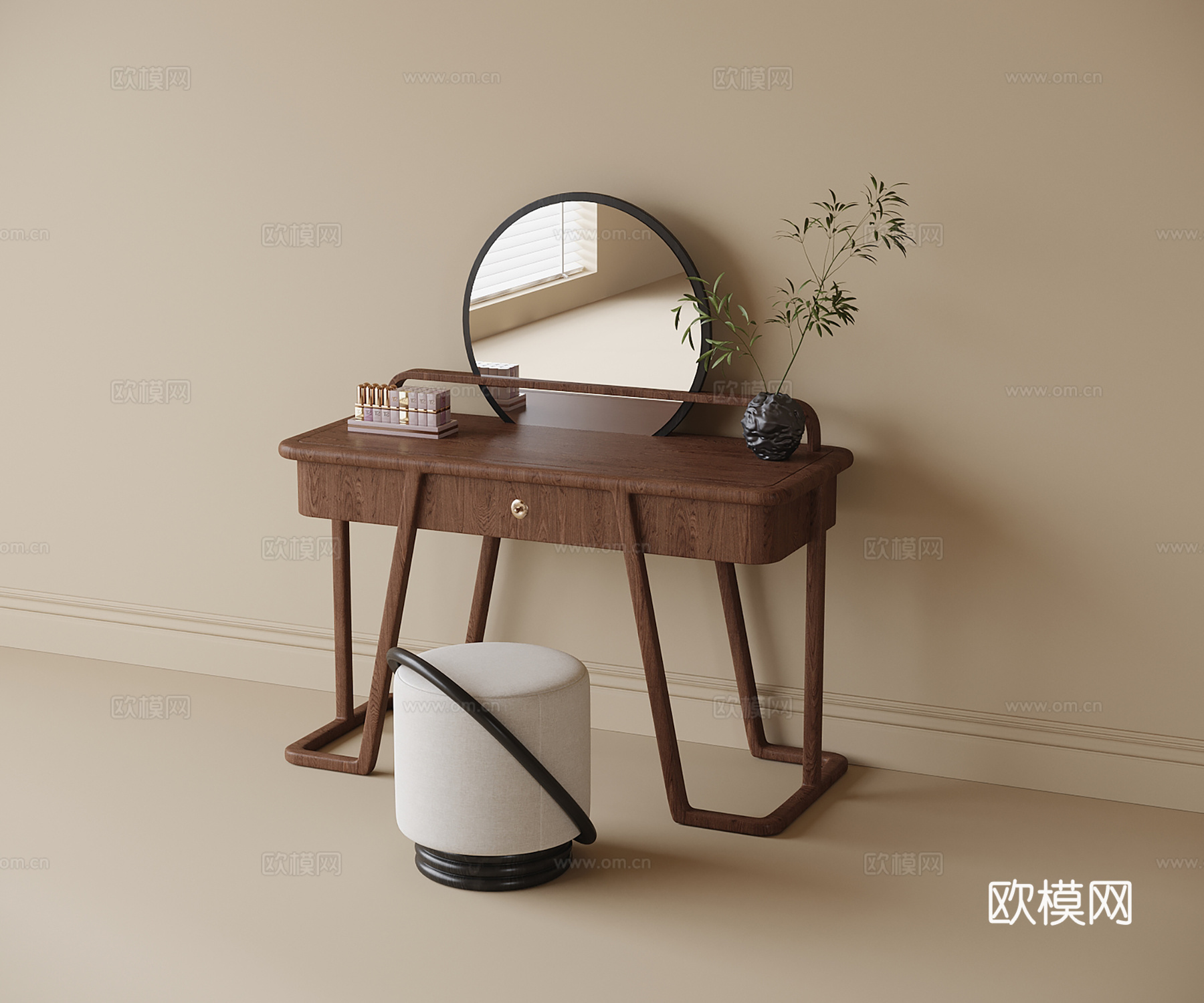 现代梳妆台su模型