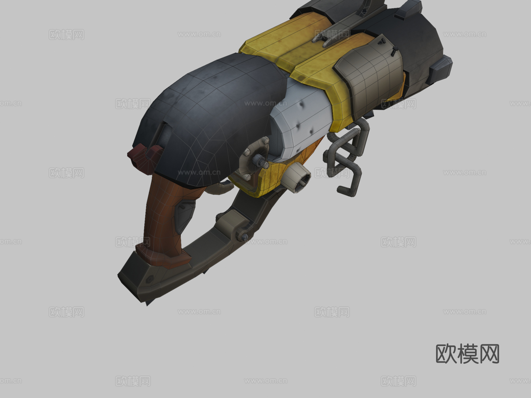 路霸枪移动特制版3d模型下载（渲染图2）