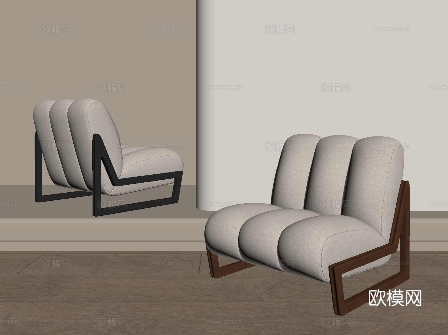 现代休闲椅su模型