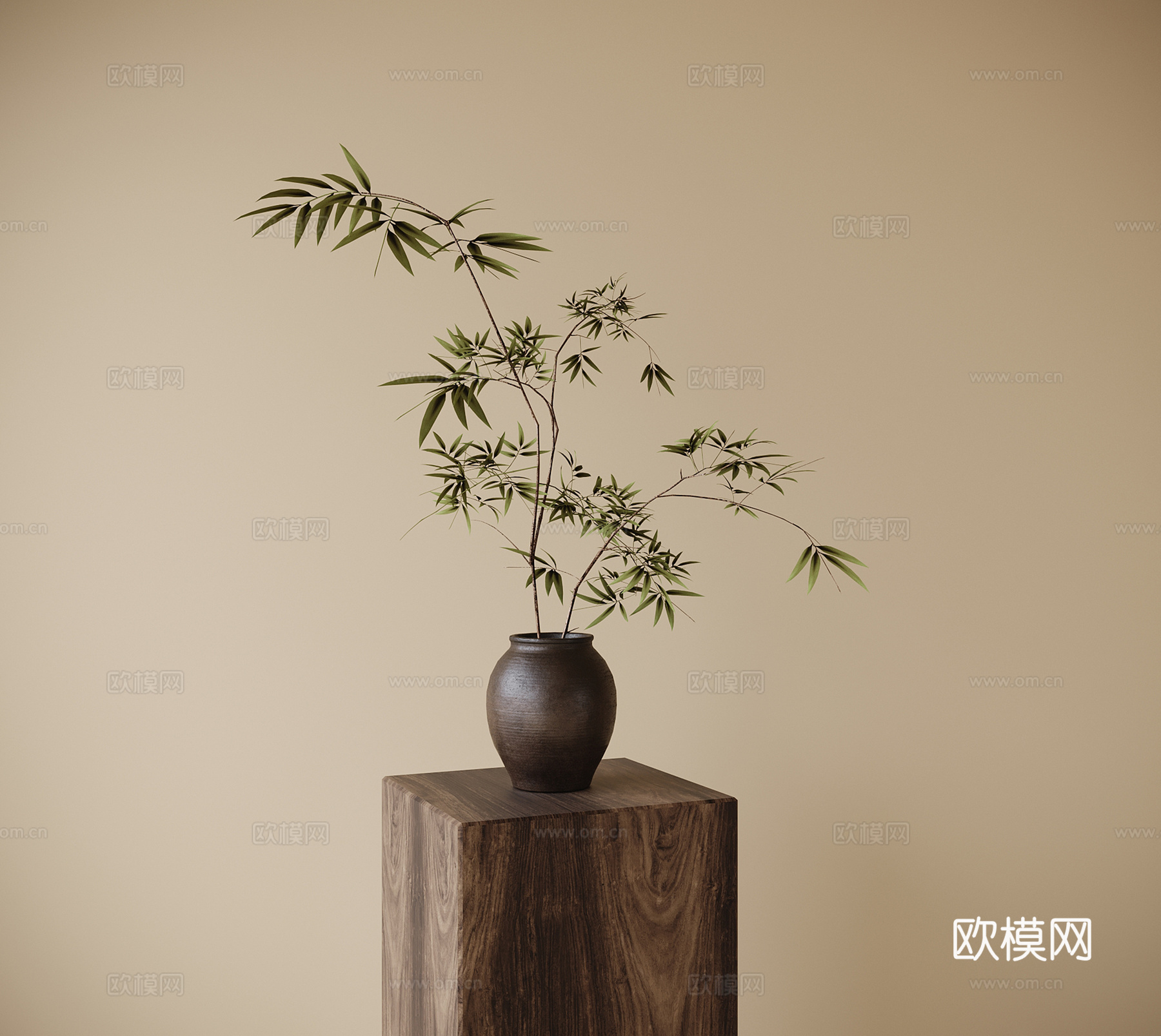 现代绿植花艺su模型