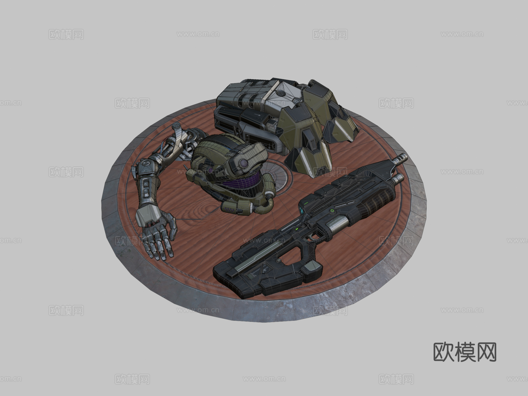 光环斯巴达套装3d模型下载（渲染图2）