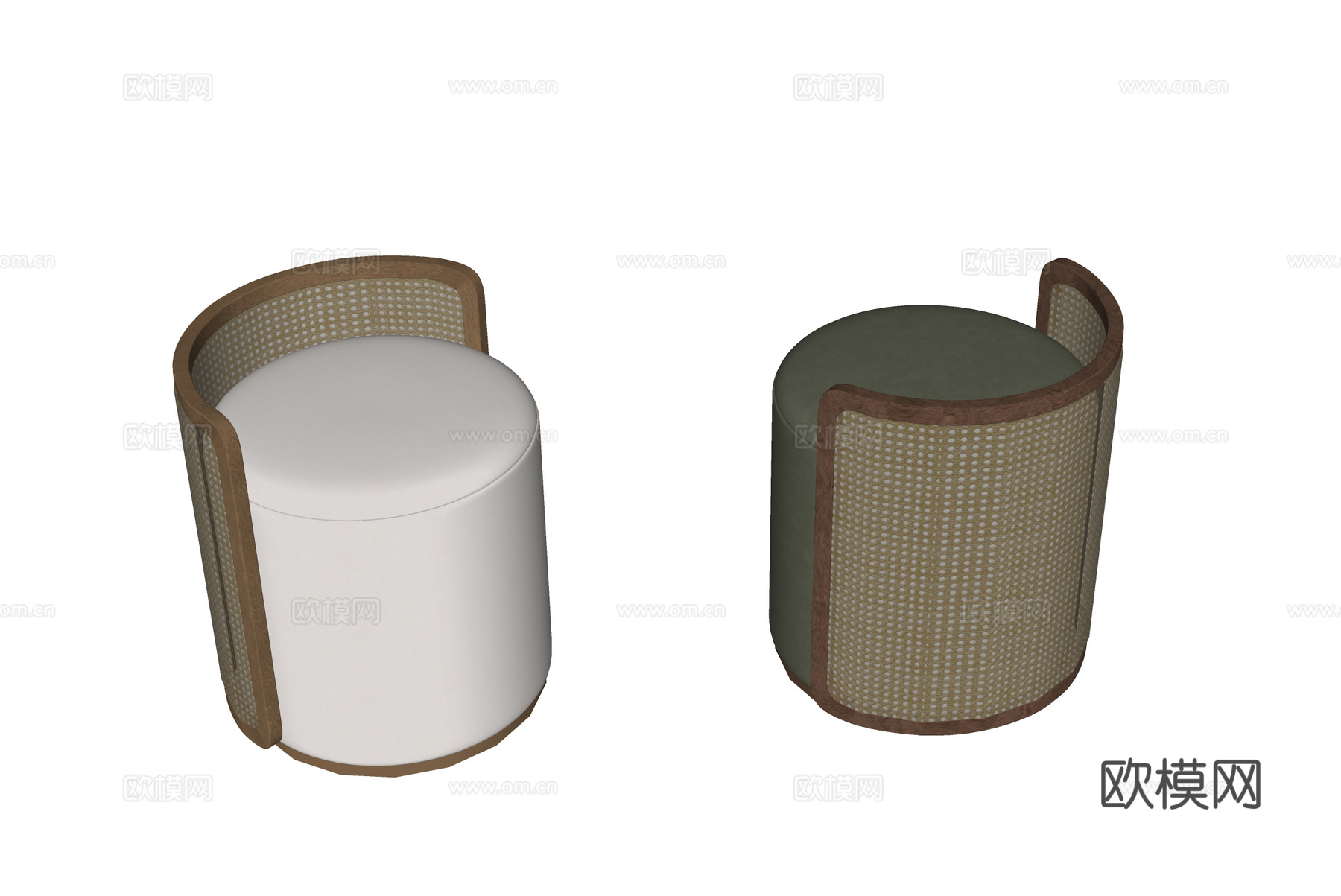 现代梳妆凳 换鞋凳su模型