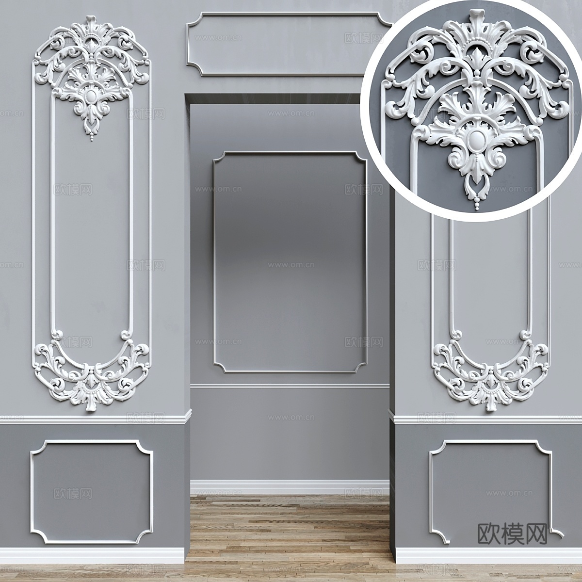 墙面装饰3d模型下载