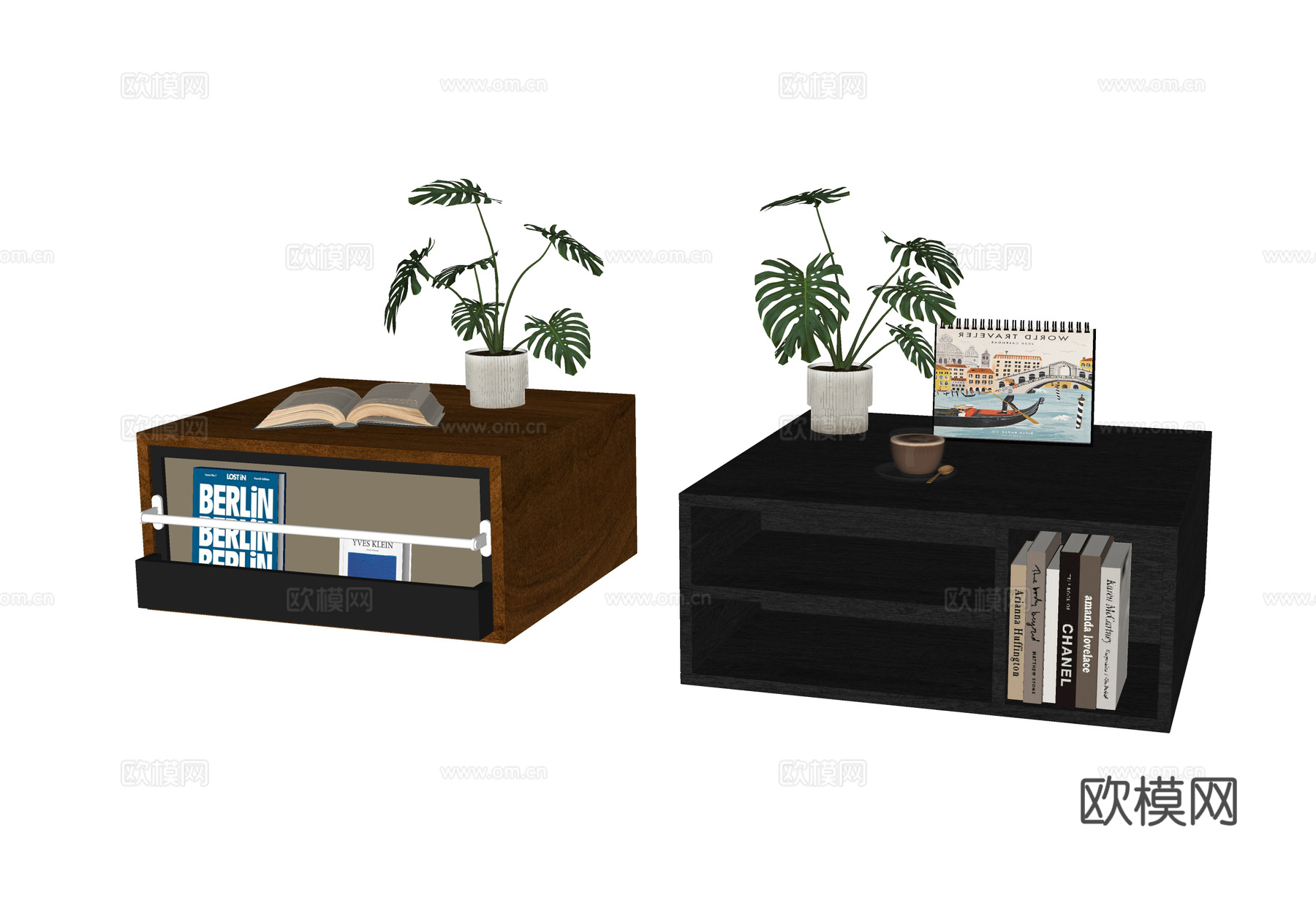 现代飘窗柜su模型