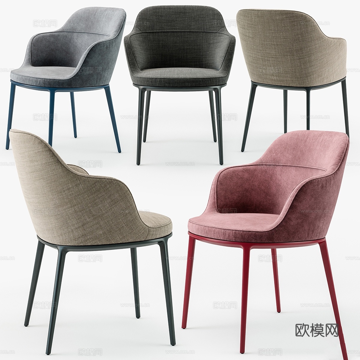 Maxalto Caratos 餐椅3d模型下载