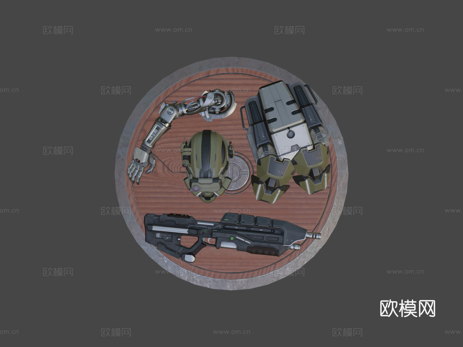 光环斯巴达套装3d模型下载（渲染图8）
