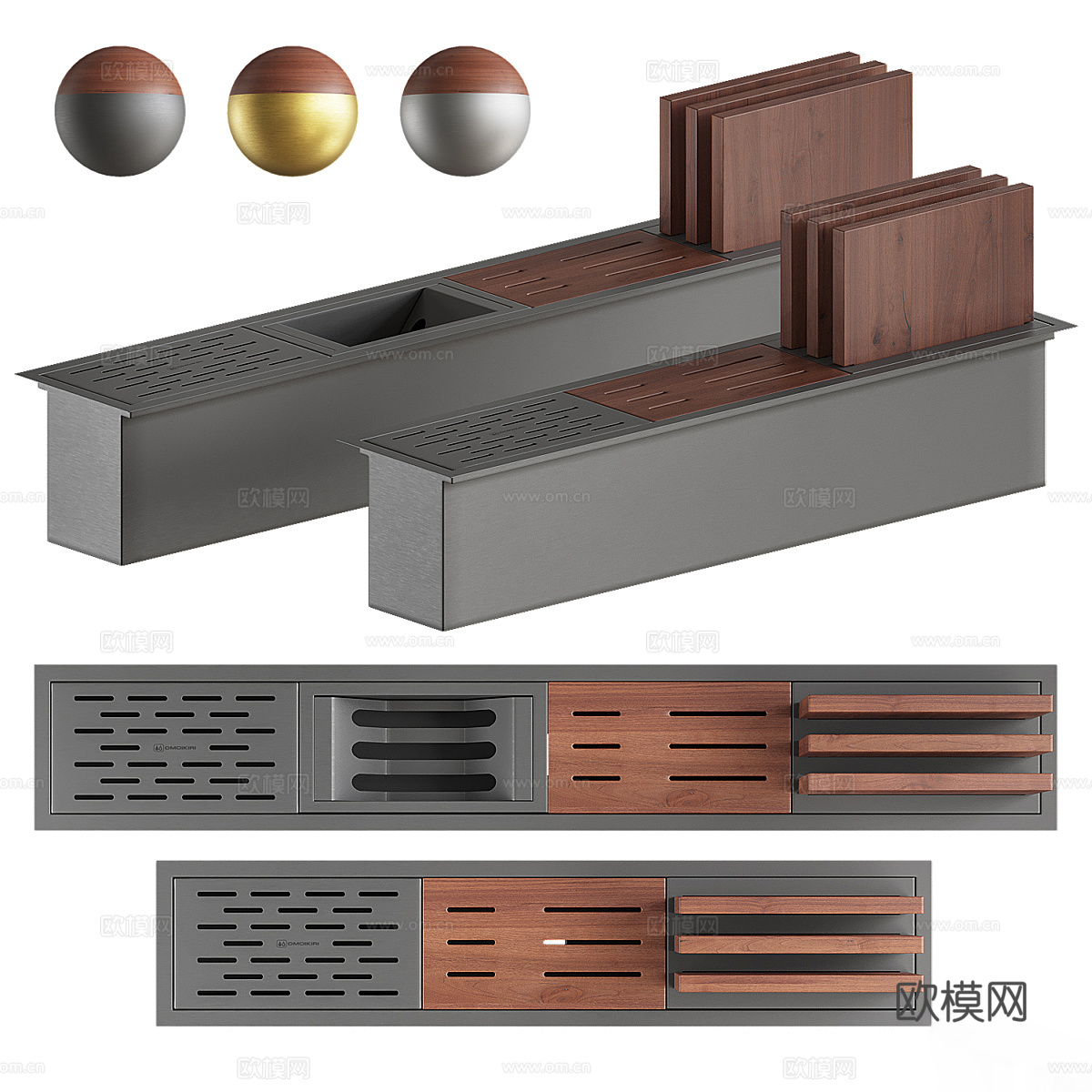 橱柜3d模型下载