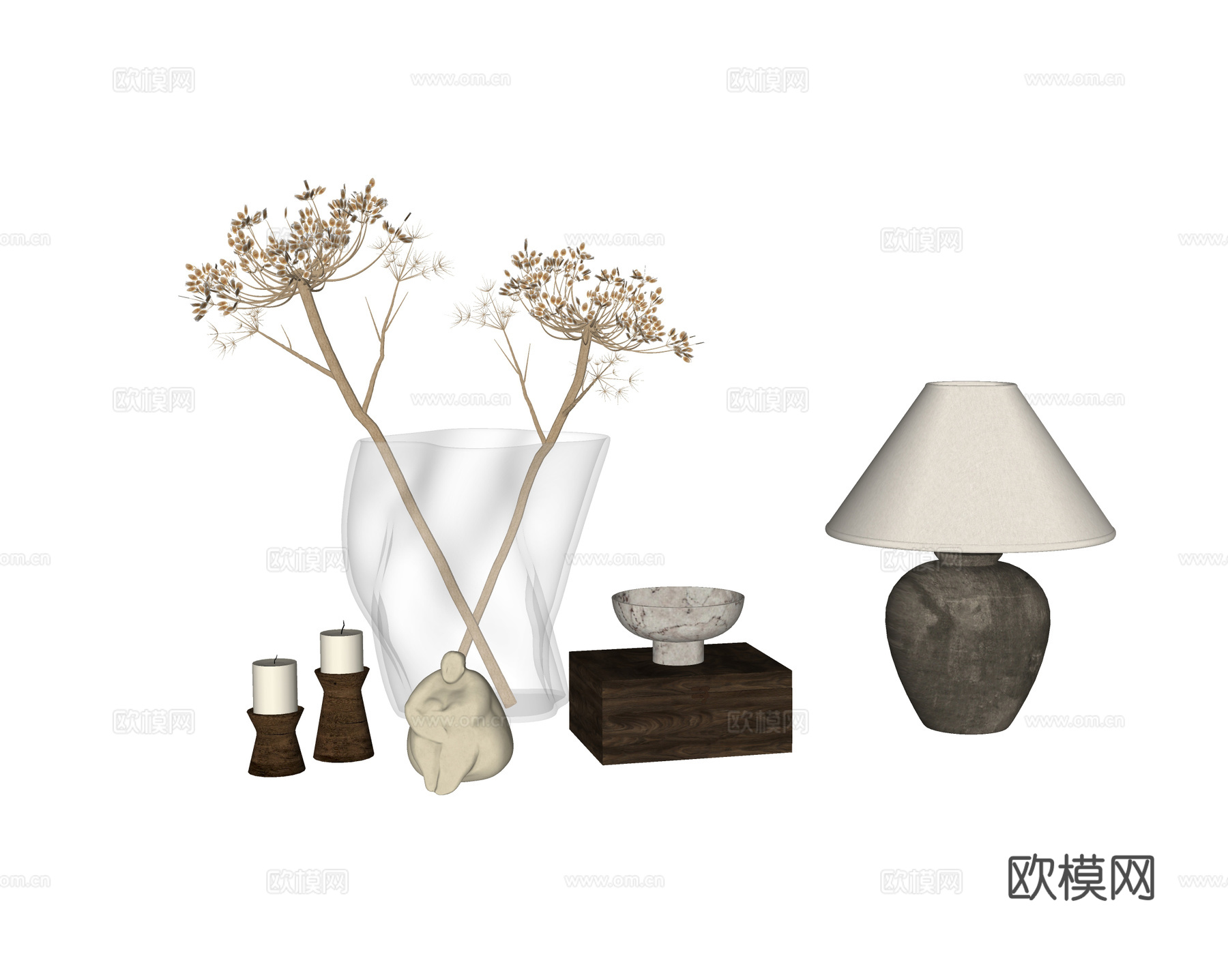 现代饰品摆件su模型