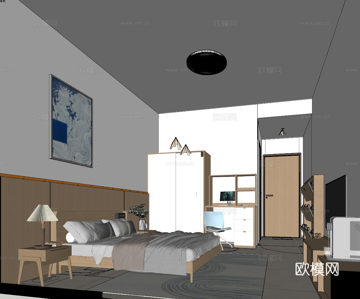 现代公寓空间su模型