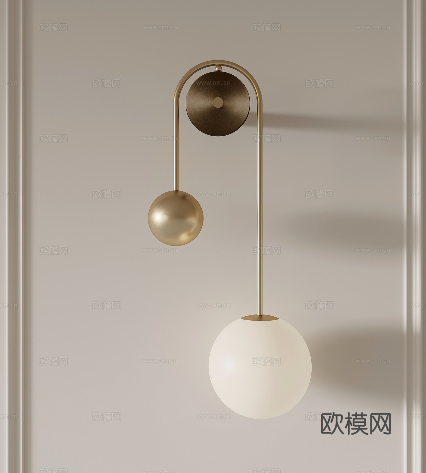 法式壁灯 金属壁灯su模型