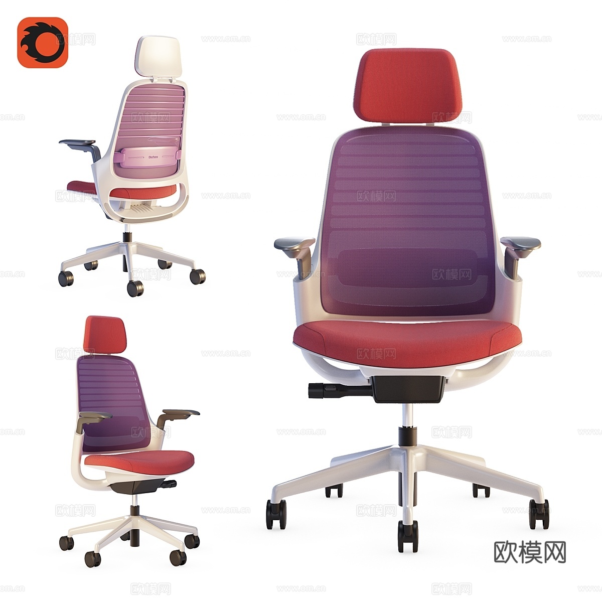 Steelcase - 办公椅系列13d模型下载