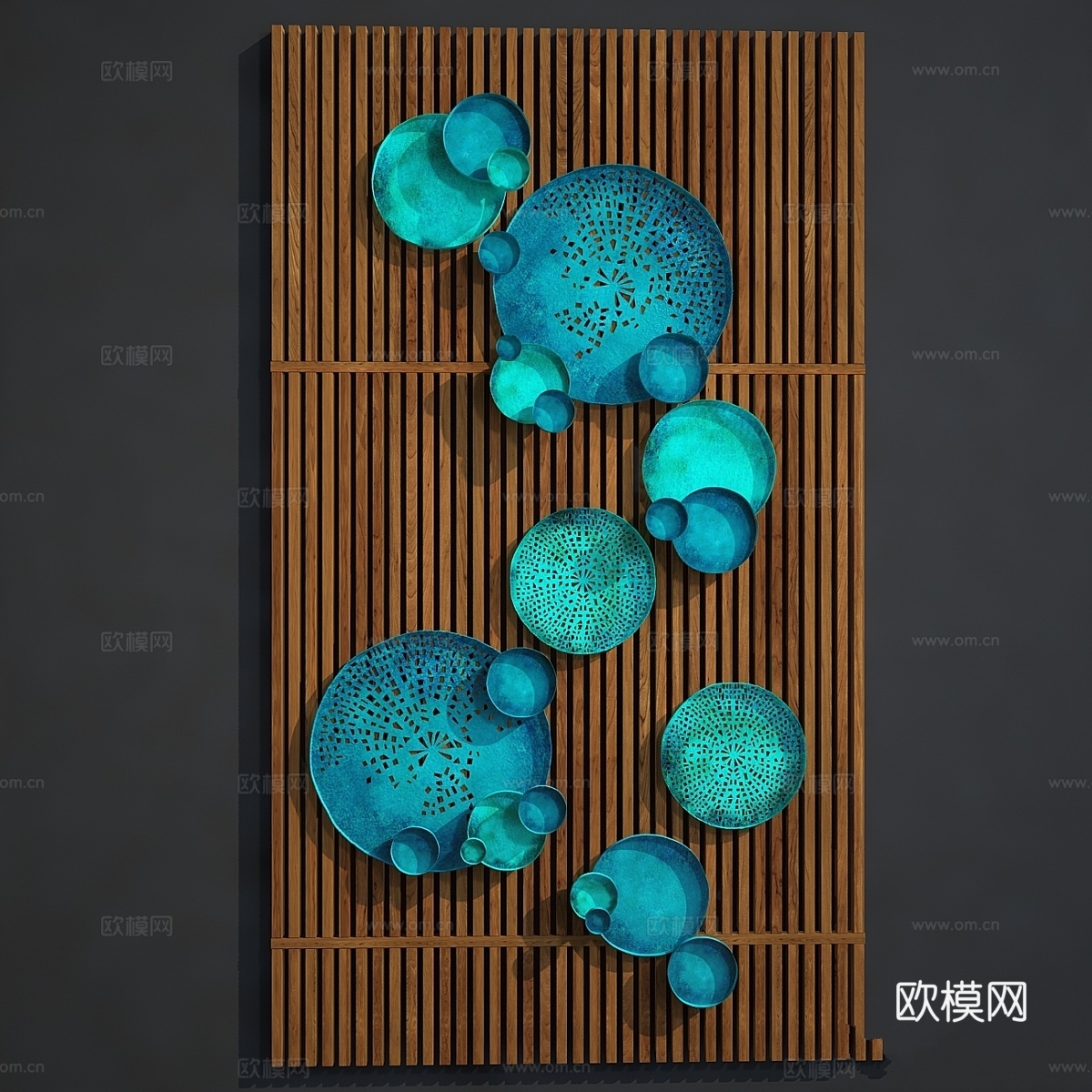 装饰墙，圆形3d模型下载