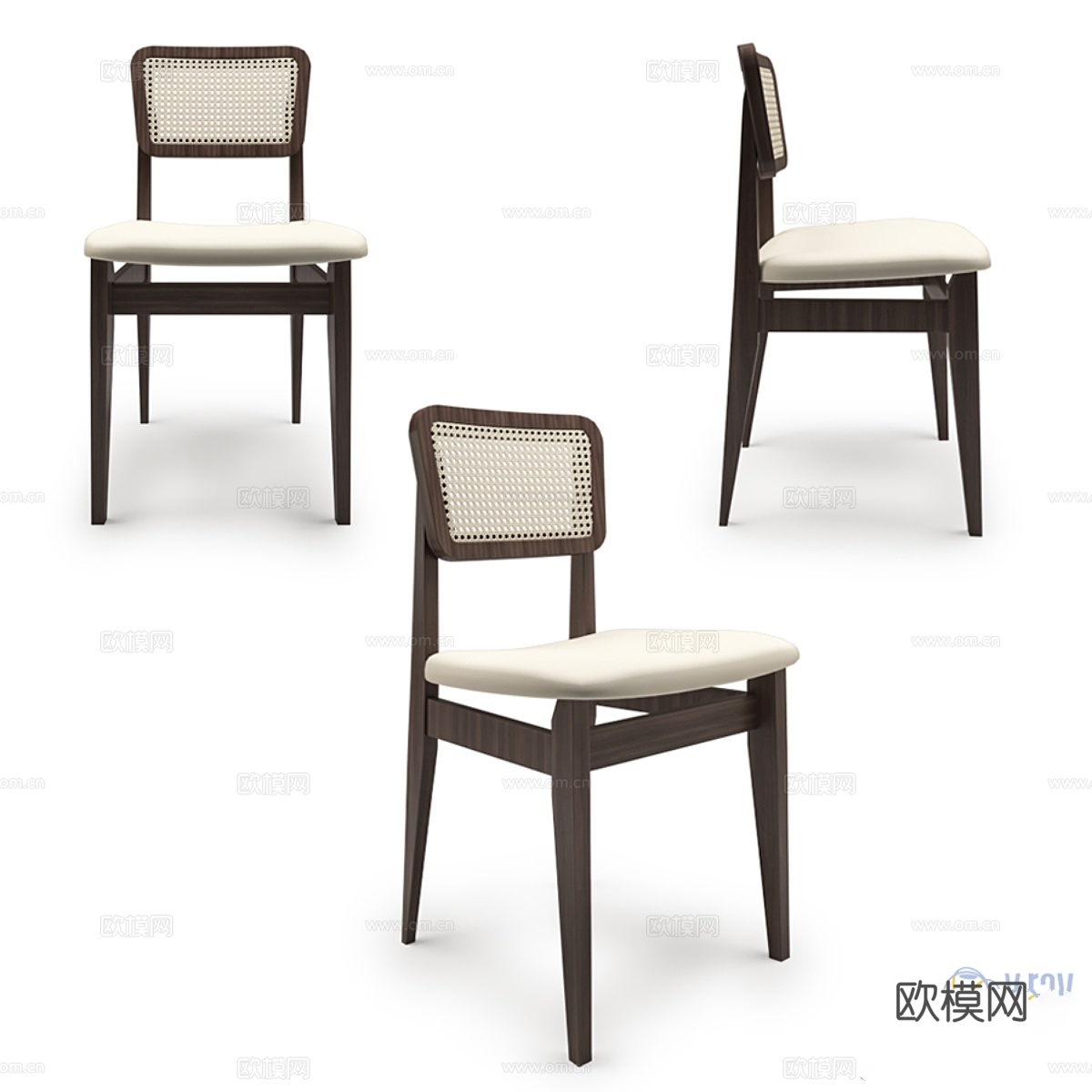 Gubi C-Chair 餐椅3d模型下载