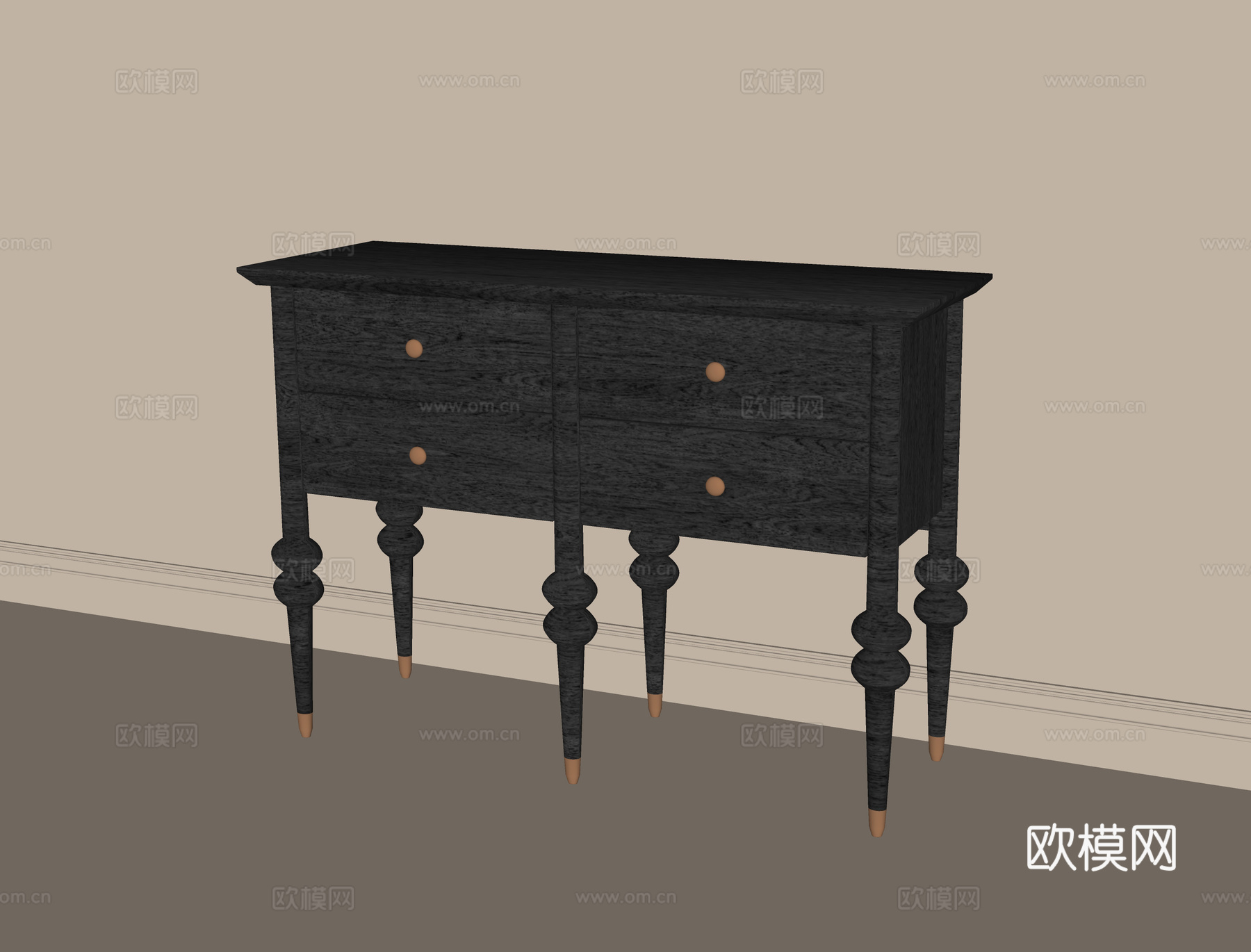 现代装饰柜su模型