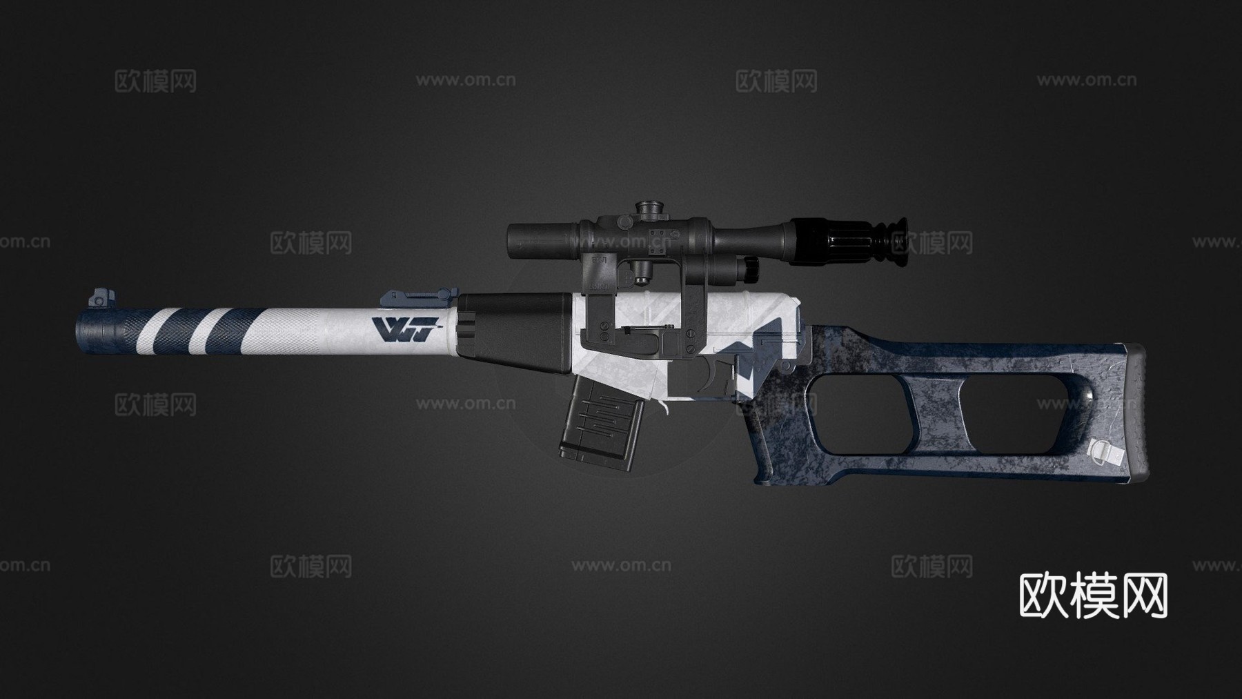 绝地求生WackyJacky101的VSS皮肤3d模型下载（渲染图1）