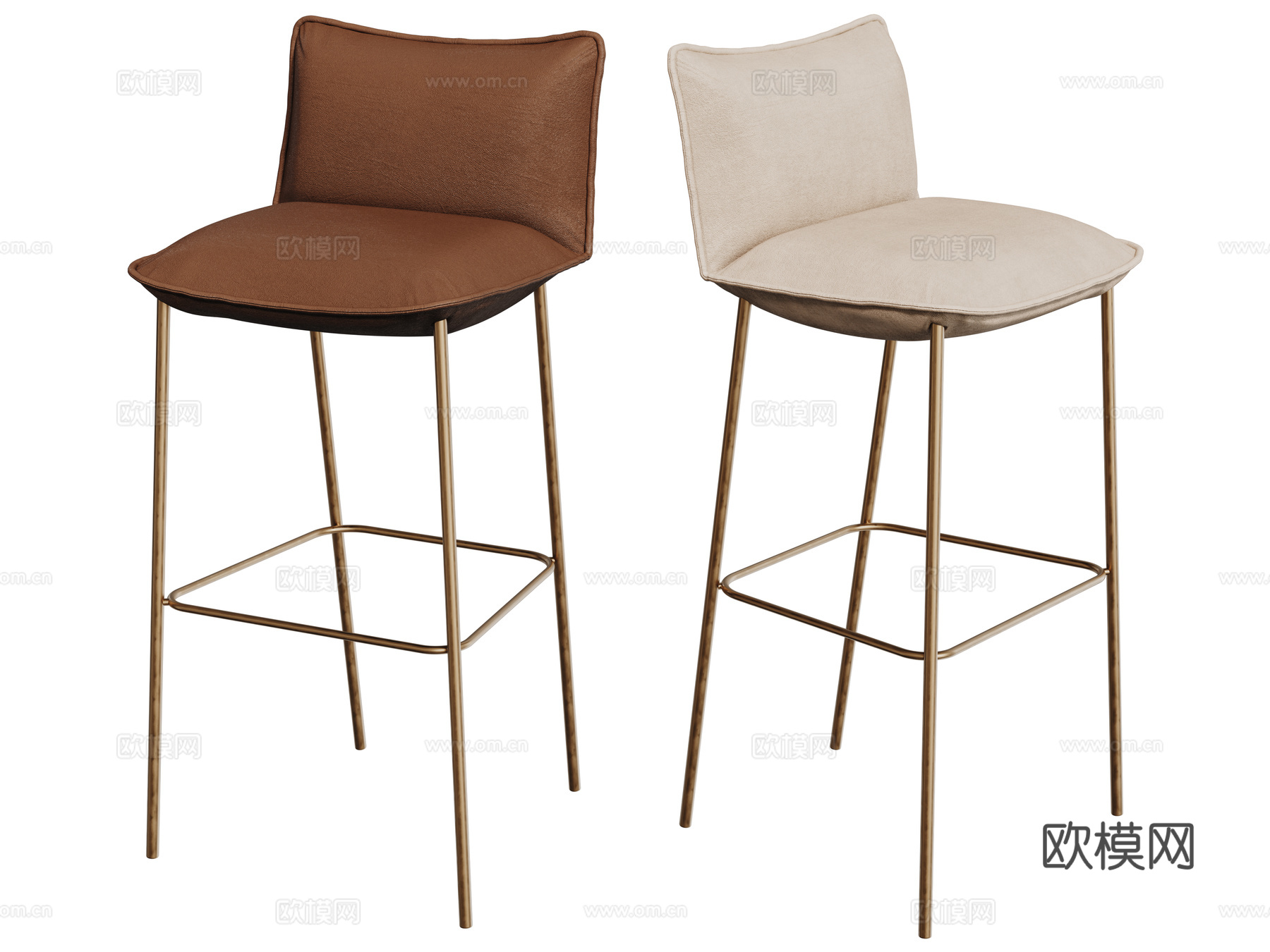 现代吧椅 巴凳 高脚椅 高脚凳 休闲椅su模型