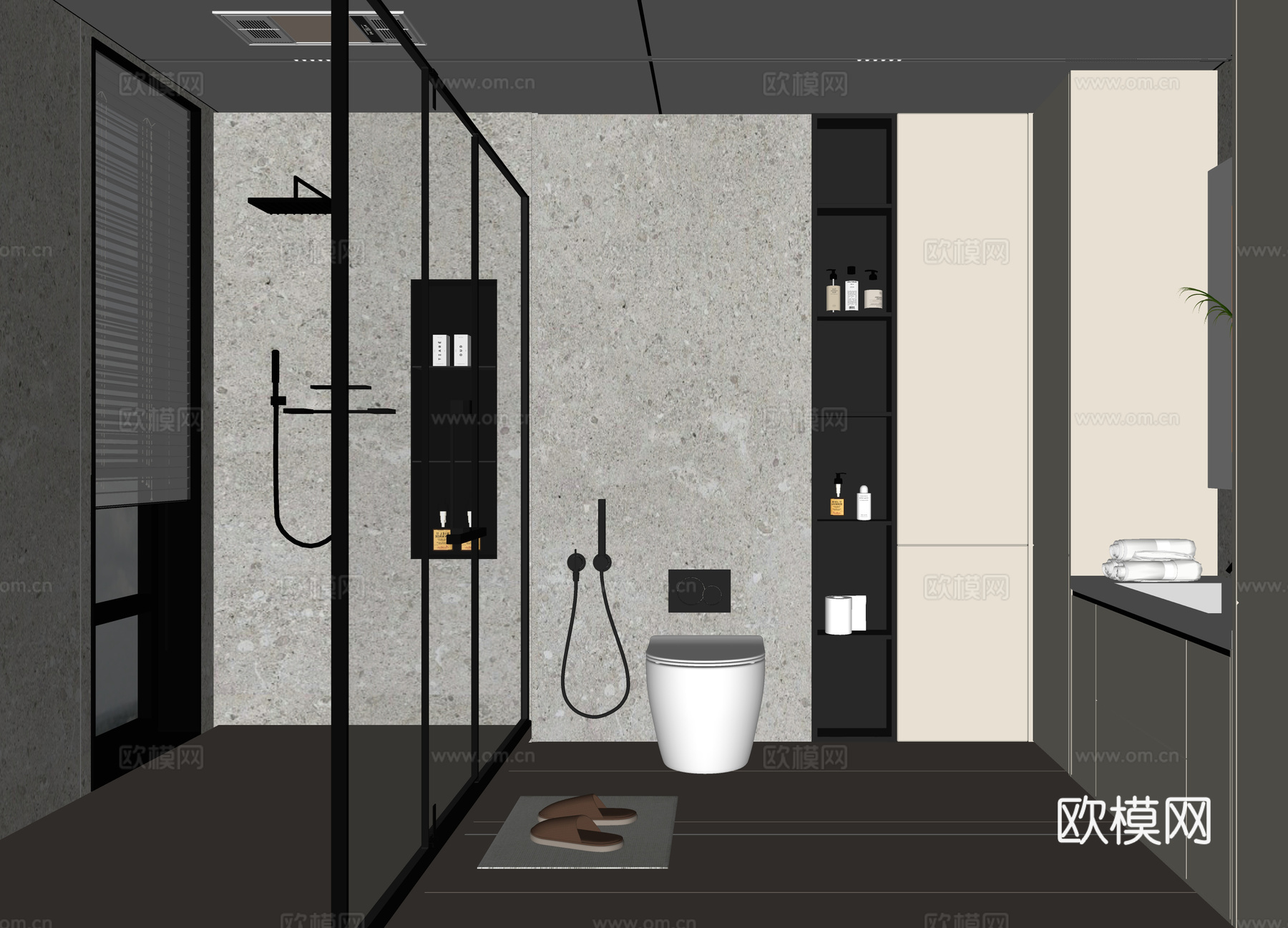 现代卫生间su模型