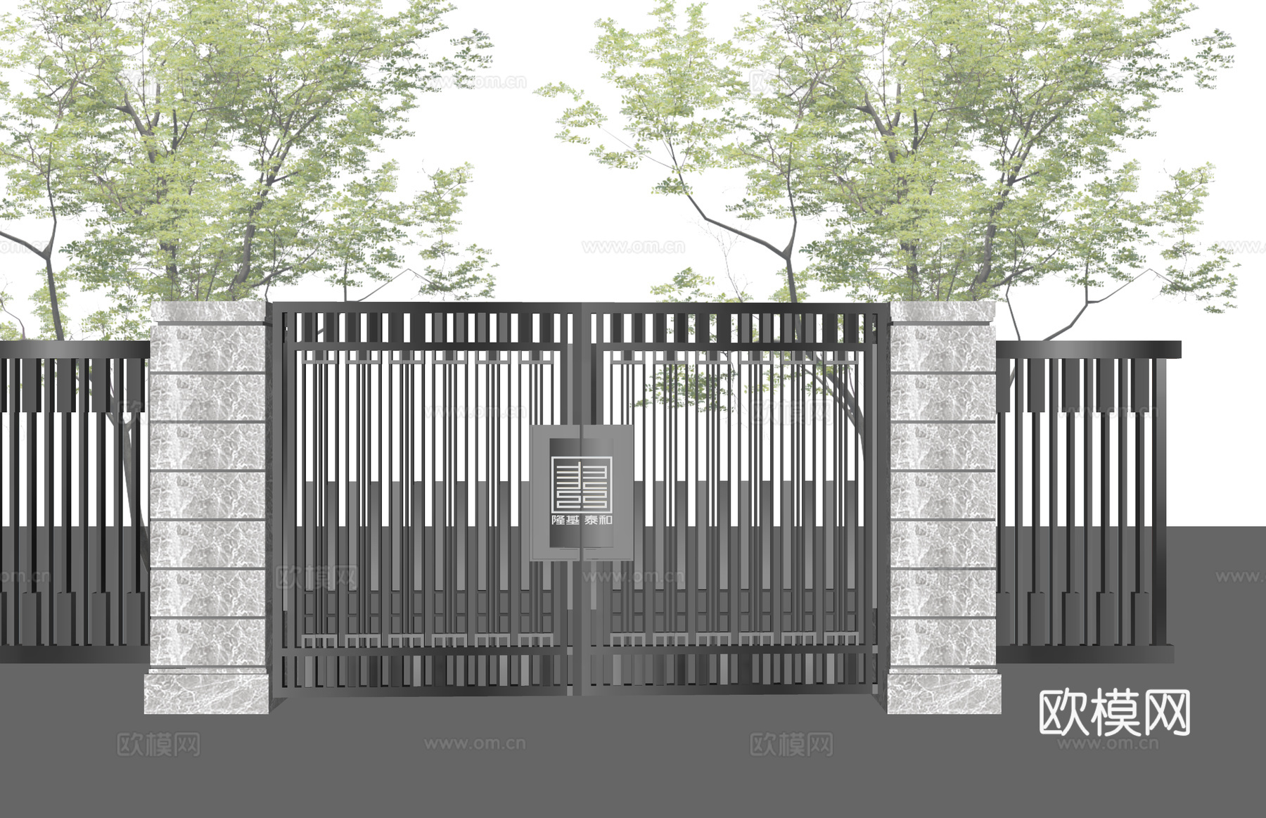 草坪灯 庭院门 水池 屋顶花园 门 室内景观 庭院 造景 景su模型