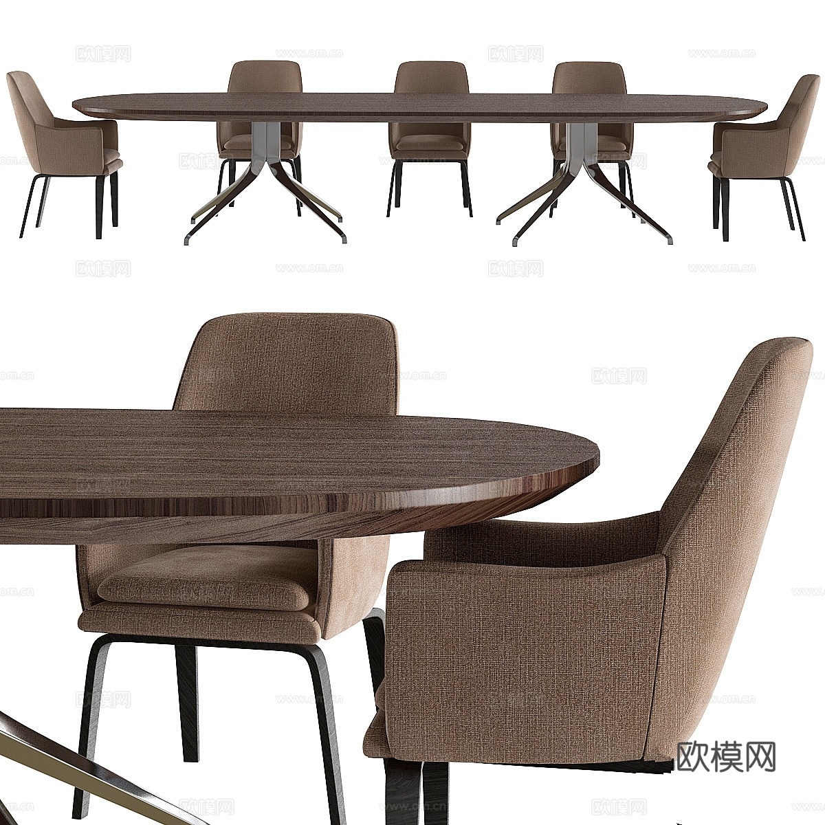 CLAYDON - Minotti餐桌系列3d模型下载