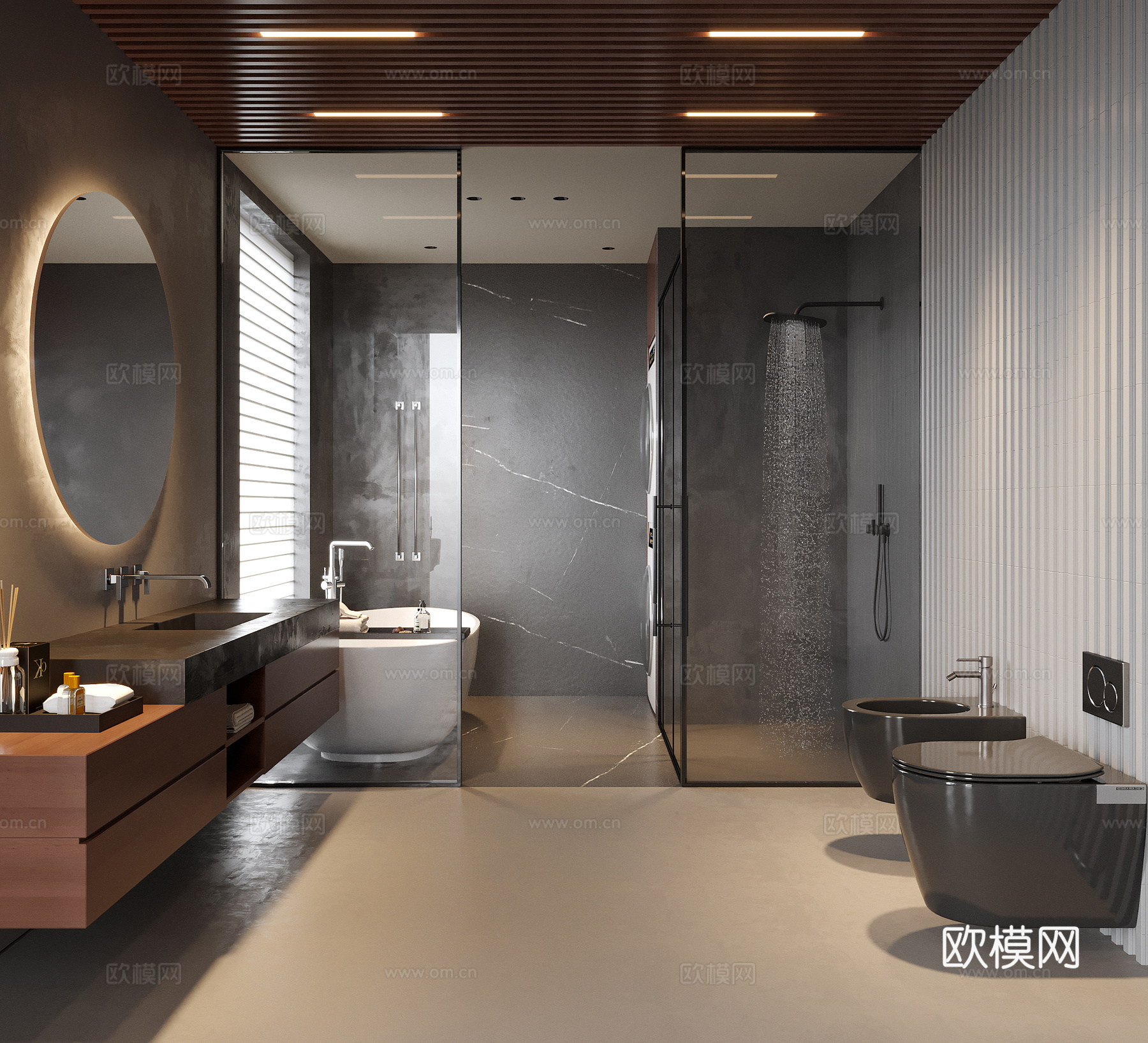 现代卫生间su模型