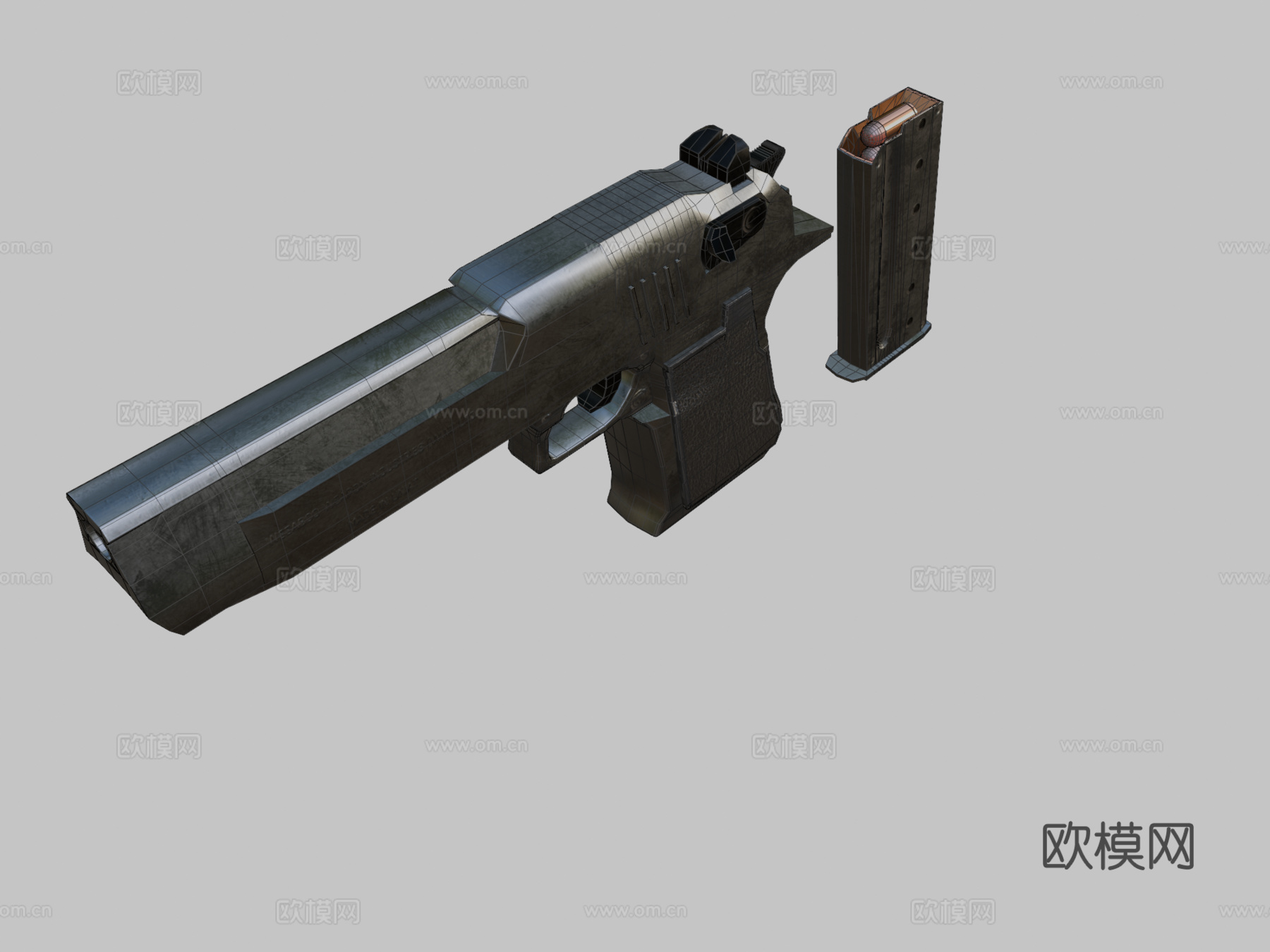 沙漠之鹰v2.03d模型下载（渲染图2）