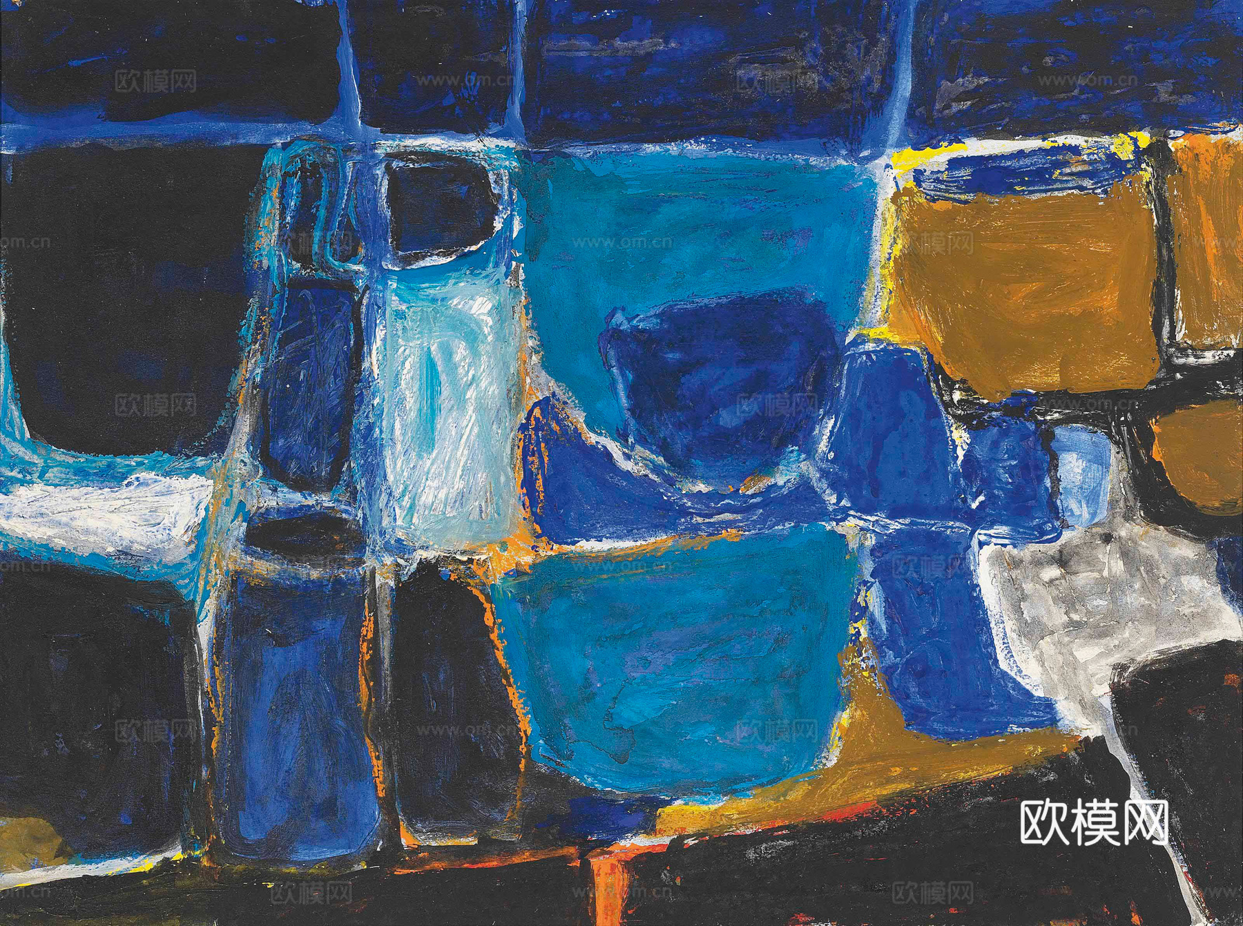 威廉斯科特抽象油画，现代抽象画，装饰画，艺术画