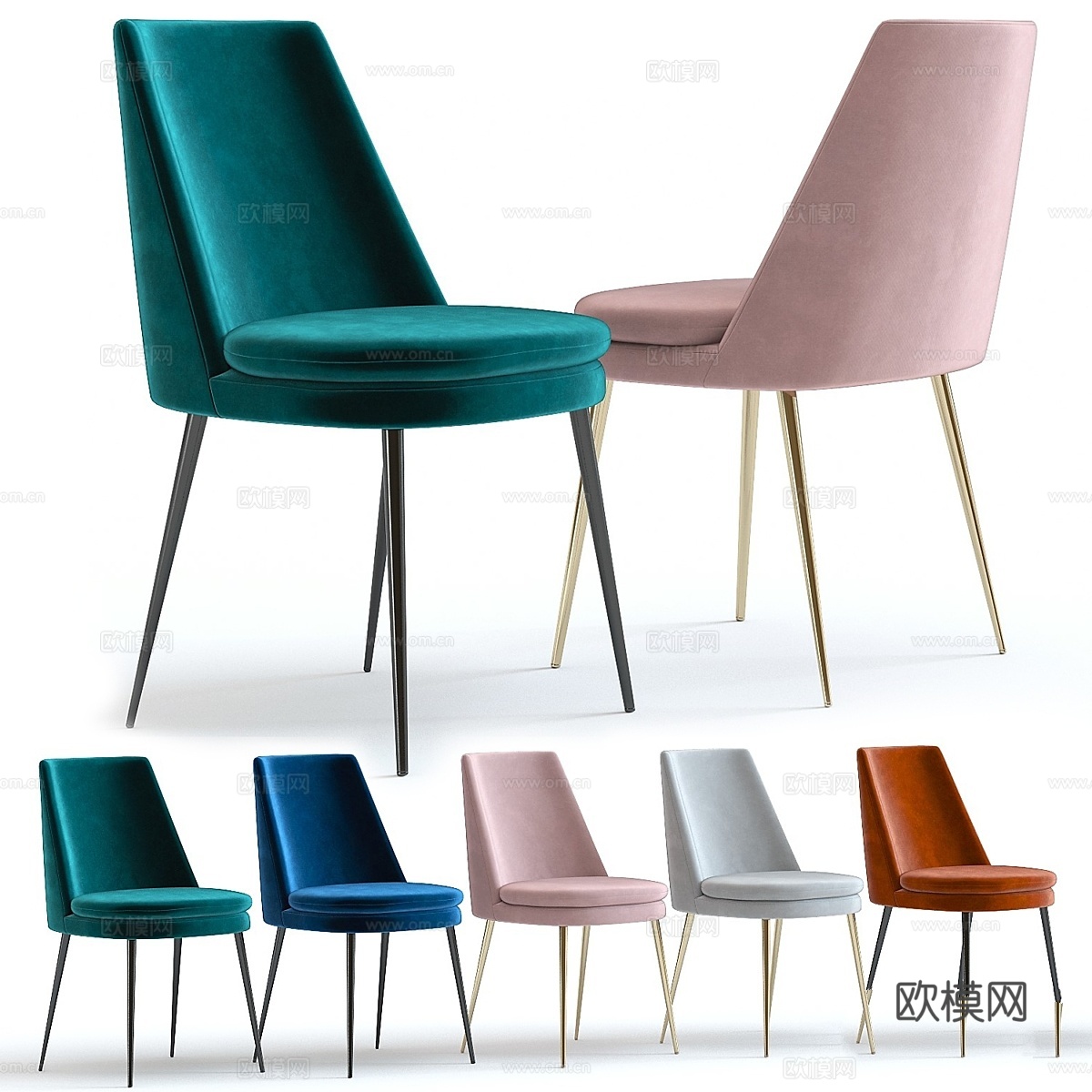 West Elm Finley餐椅3d模型下载