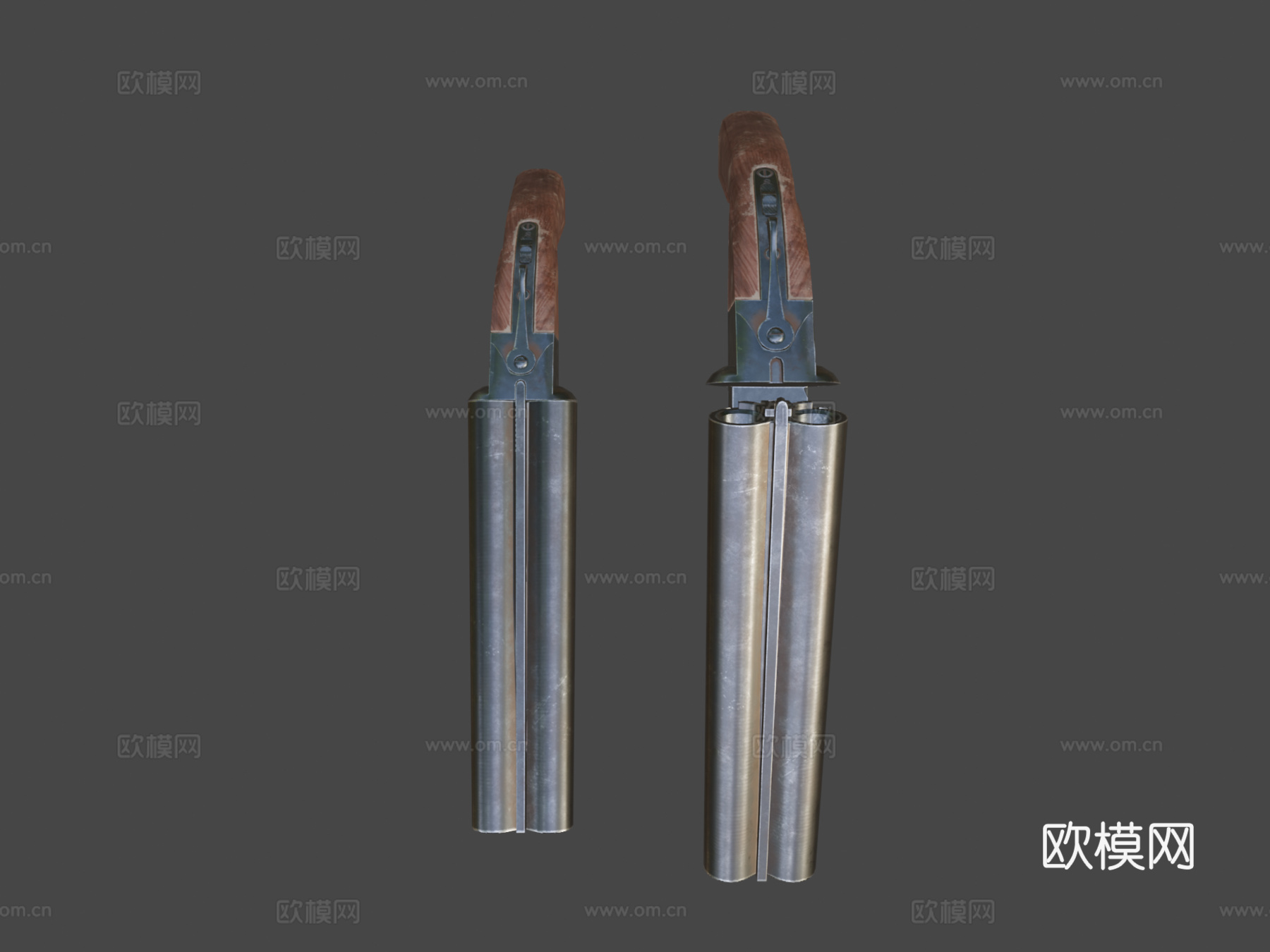 锯短型并列霰弹枪3d模型下载（渲染图8）
