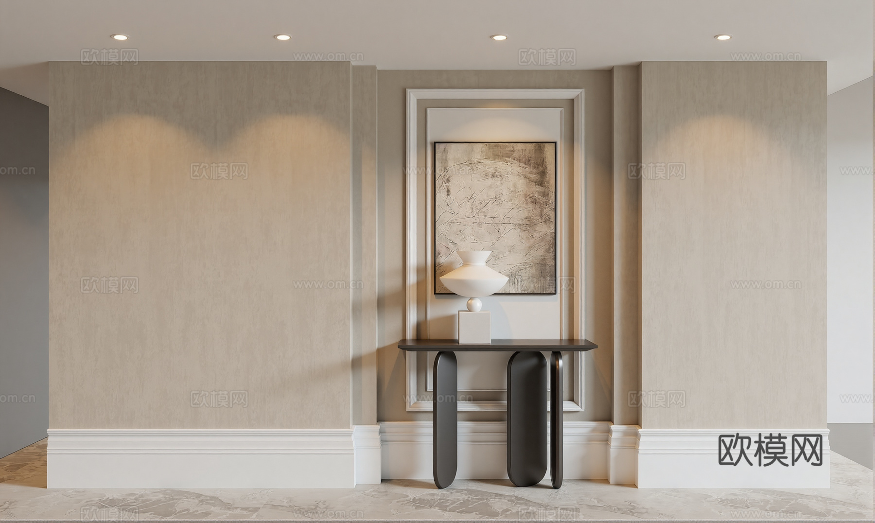 现代条案端景背景su模型