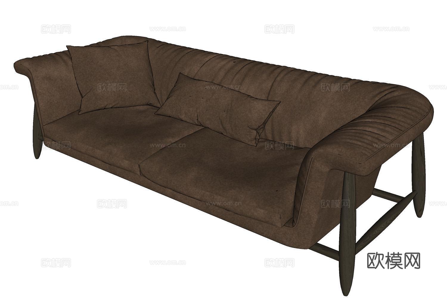 沙发茶几su模型