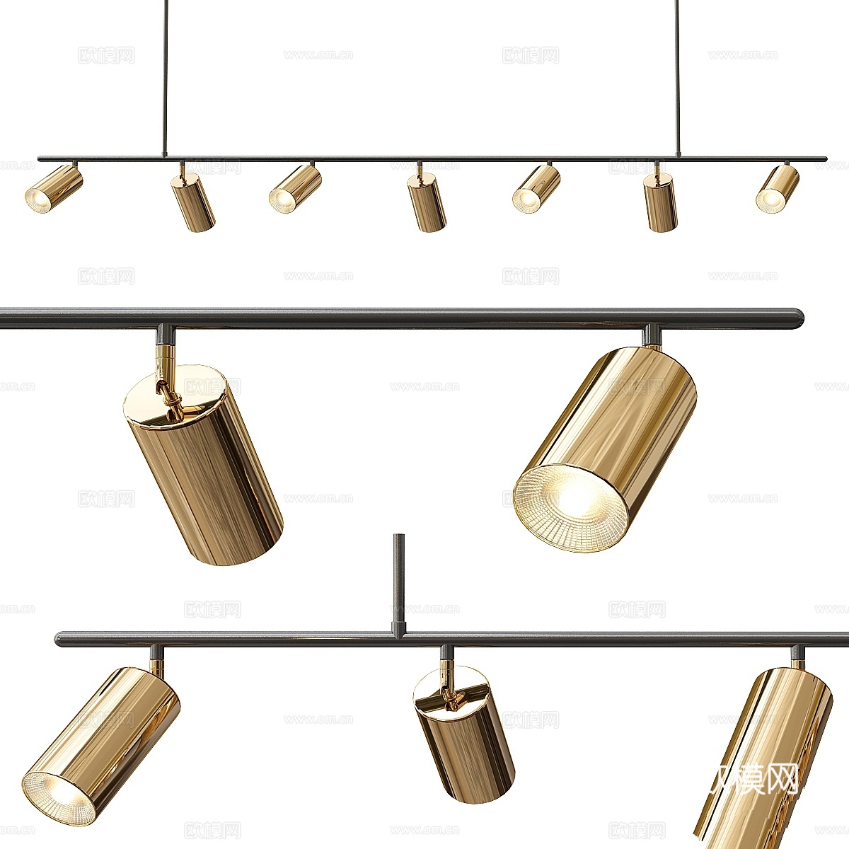 Lino现代七灯吊灯3d模型下载