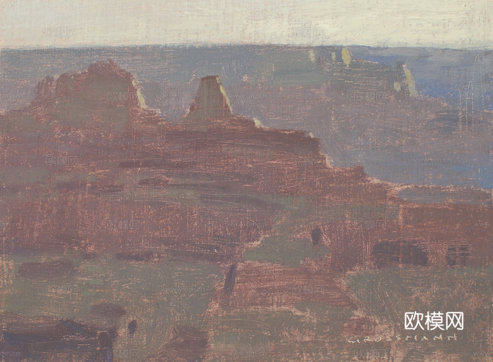 极简风景油画，抽象风景画，抽象画，装饰画，艺术画下载