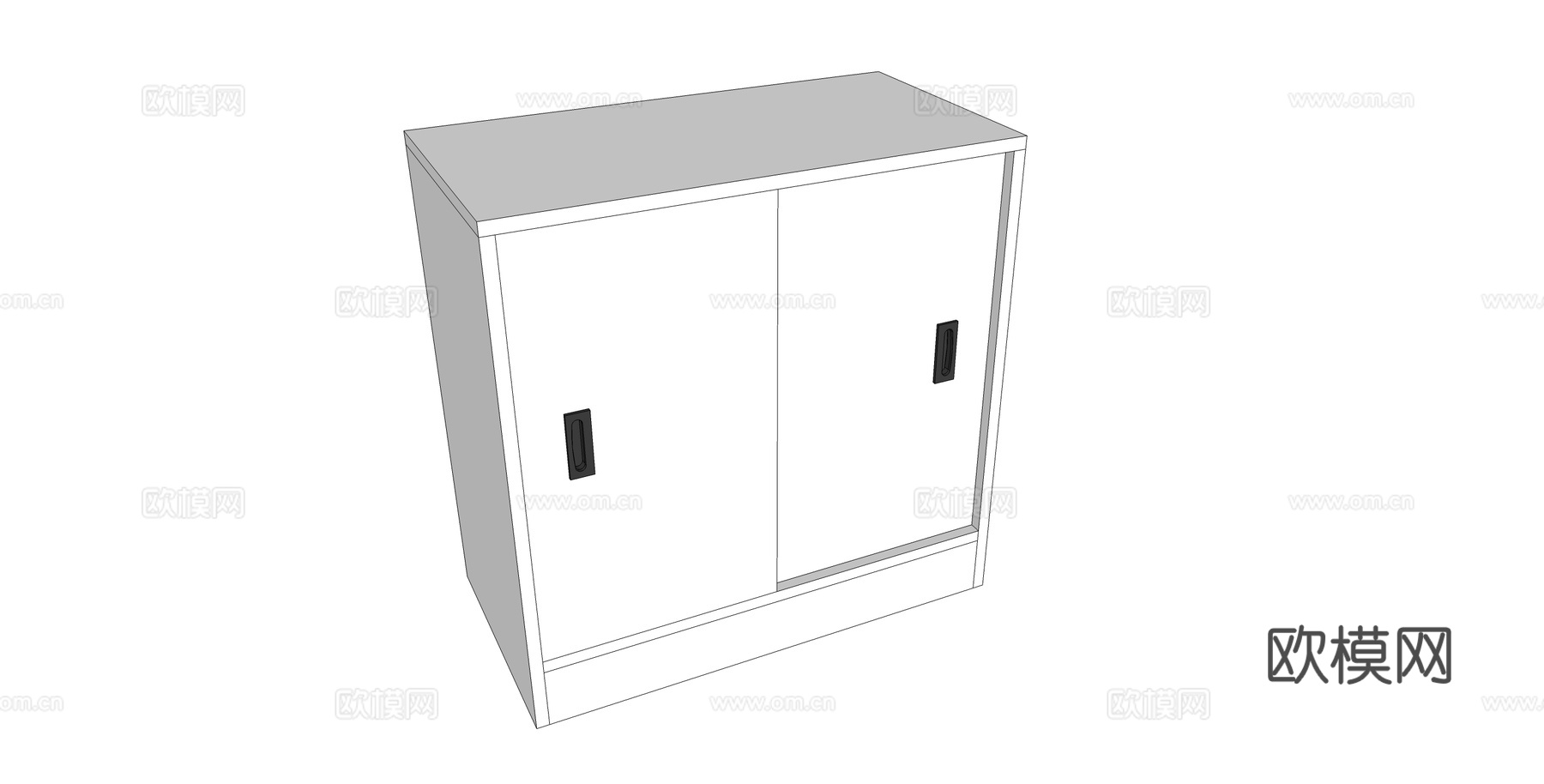文件柜 办公家具su模型下载
