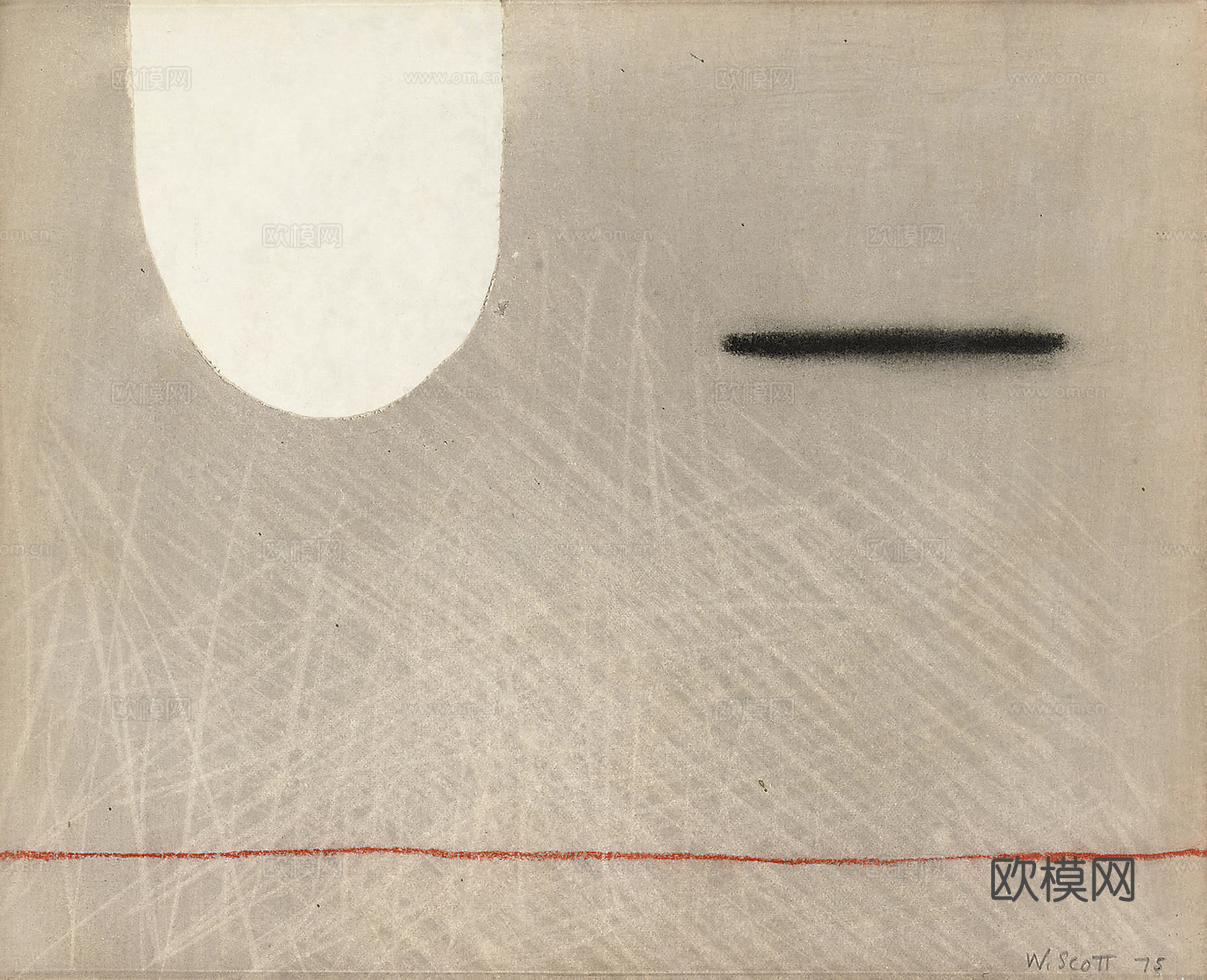 威廉斯科特抽象油画，现代抽象画，装饰画，艺术画